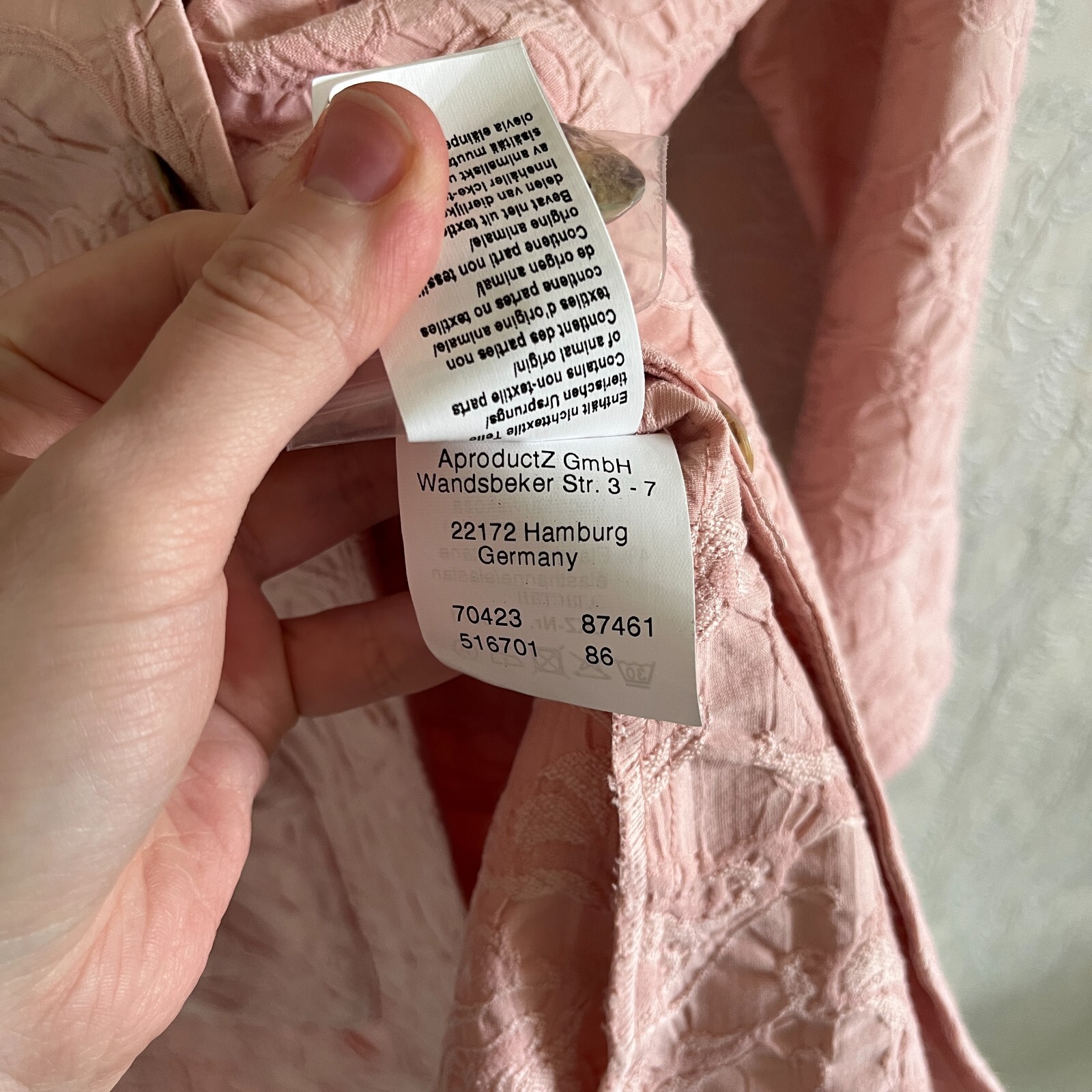 Rare Vintage Fair Lady Pink Womans Germany 3/4 Sleeve Jacket Size M