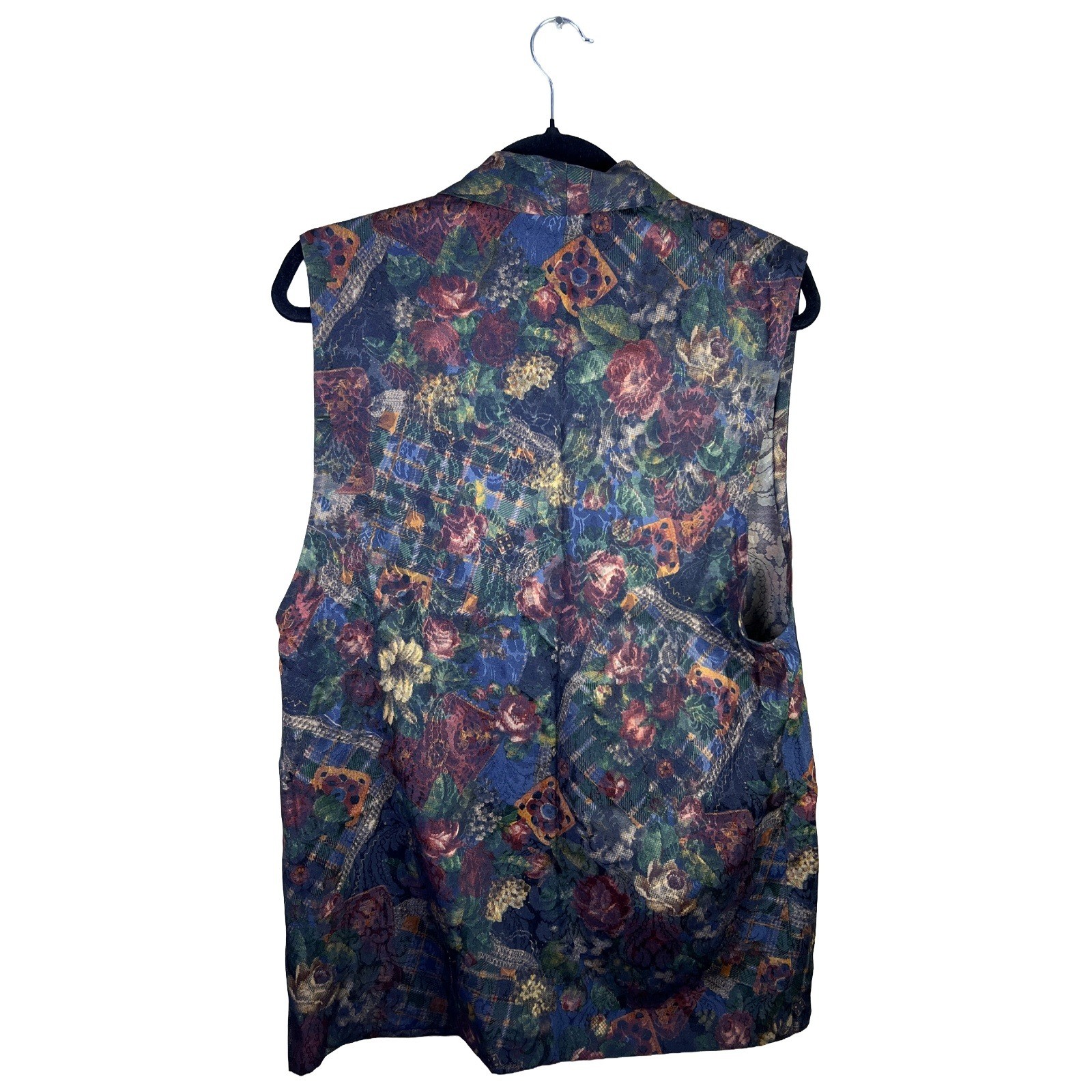 90s Christopher Banks Floral Tapestry Vest Women Small Whimsigoth Vintage