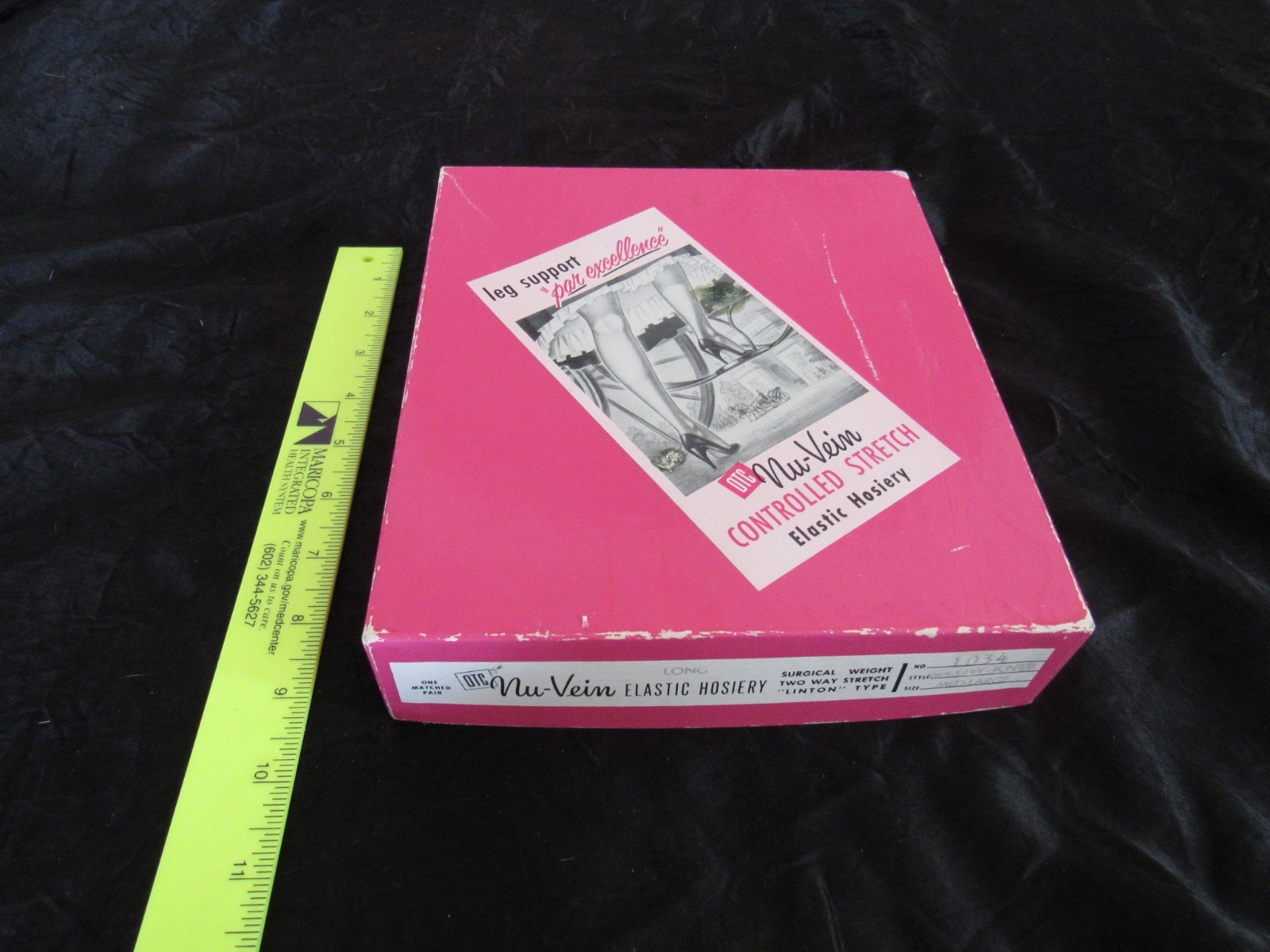 Vintage Nu-Vein Controlled Stretch Elastic Hosiery-OTC-Linton-Support Hose
