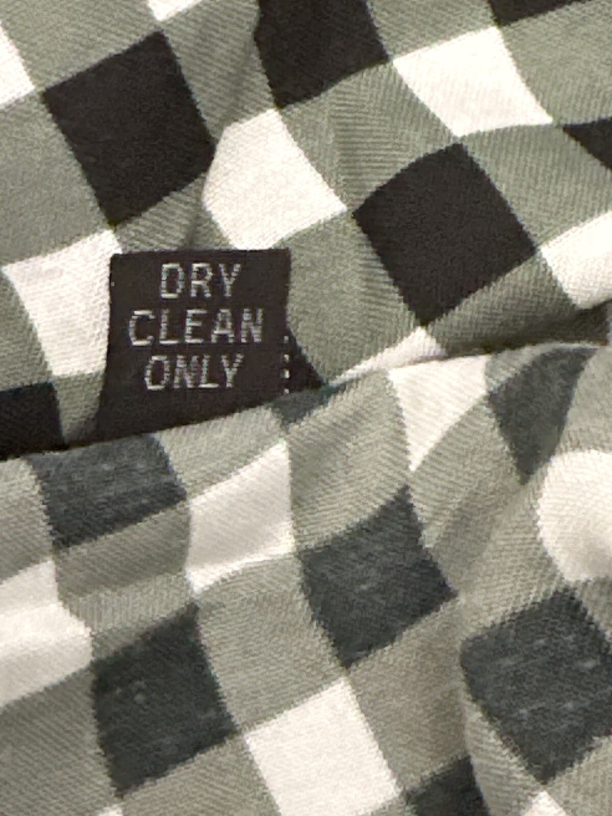 CCC Vintage Black White Gingham Checkered Midi Dress Button Front Elastic Cuffs