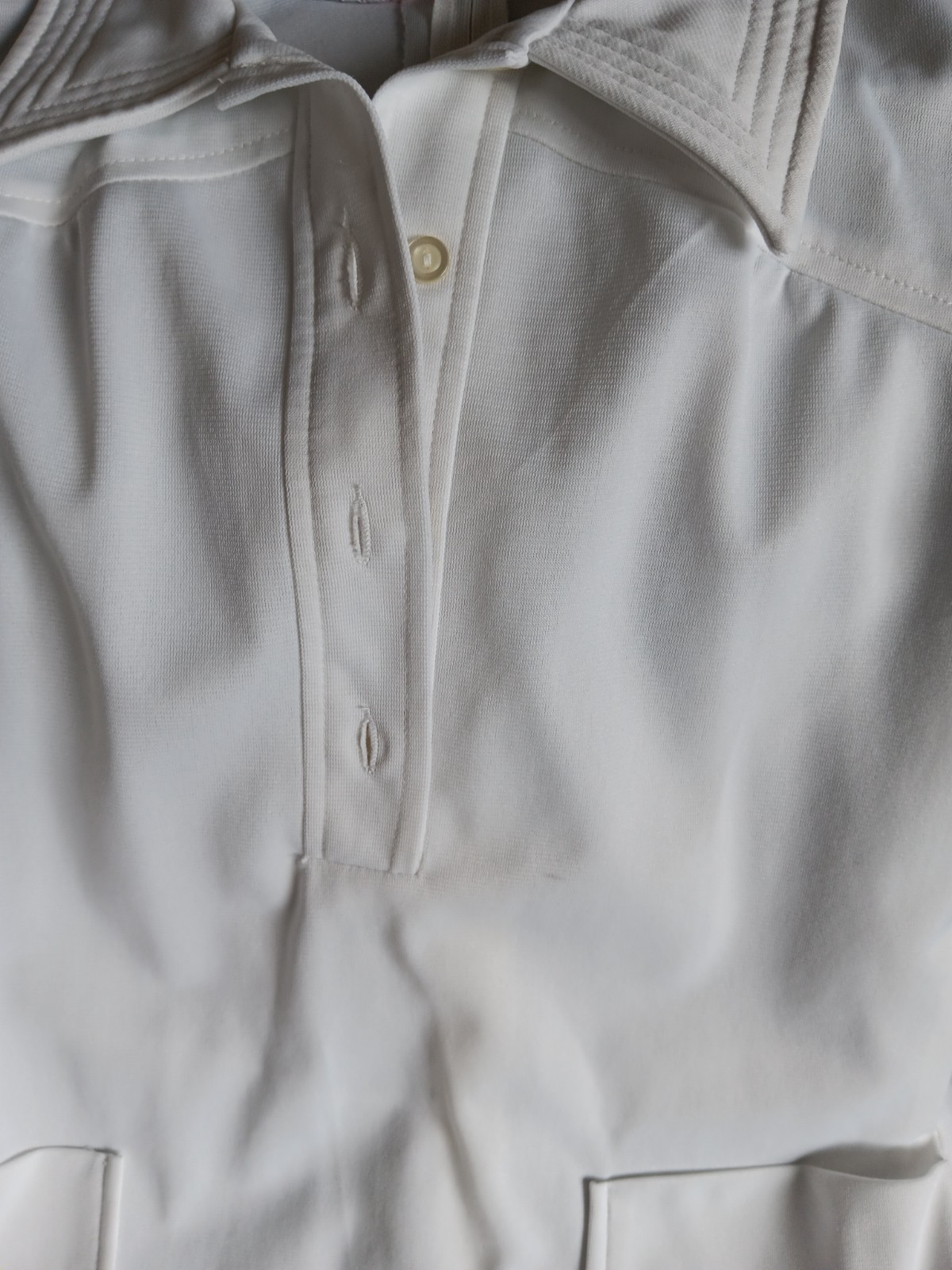Vintage White Shirtdress Preppy Belted Dress Pockets 60s 70s