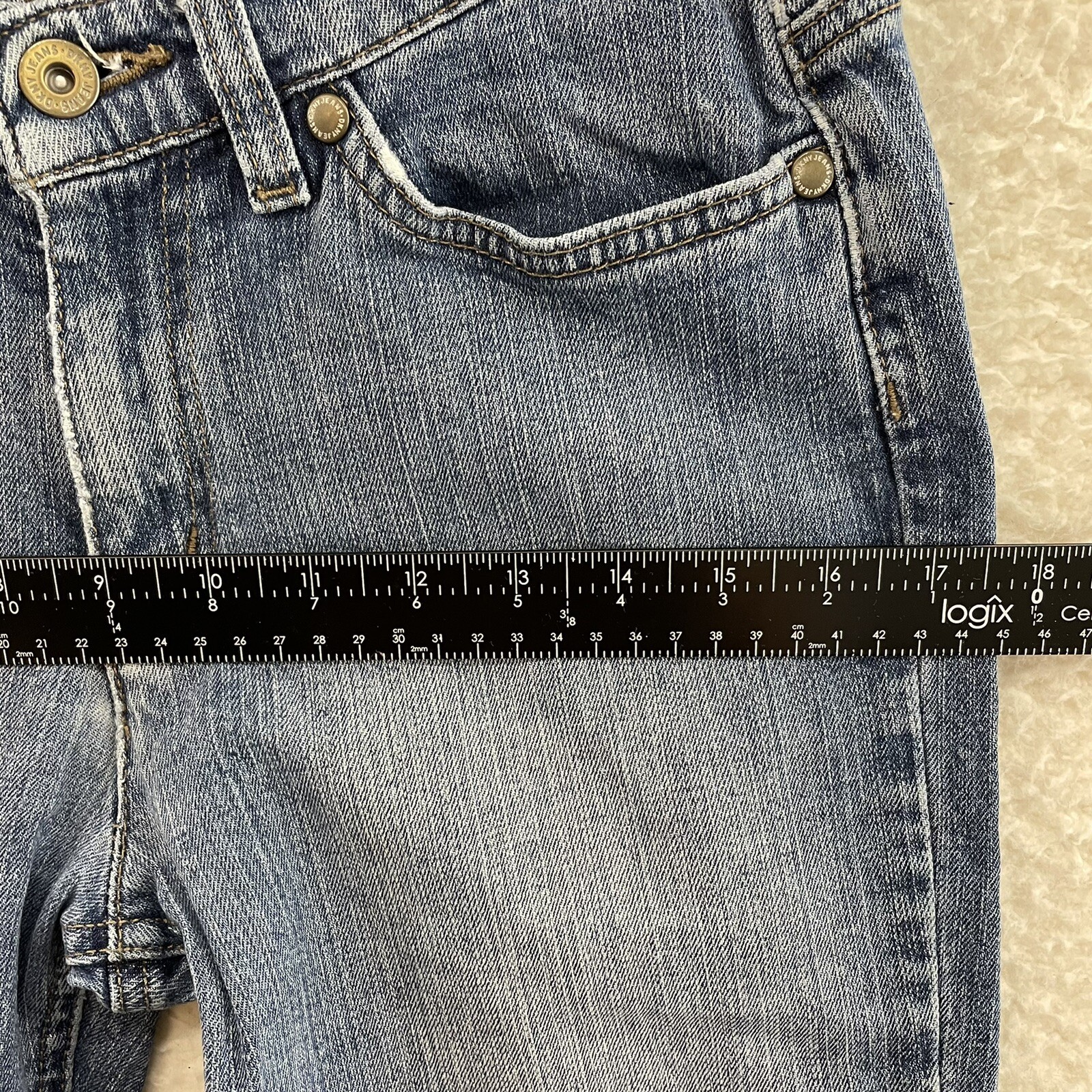 Y2K Vintage DKNY Jeans 6 8 27 28 Bootcut Flare Mid Rise Stretch Medium Wash