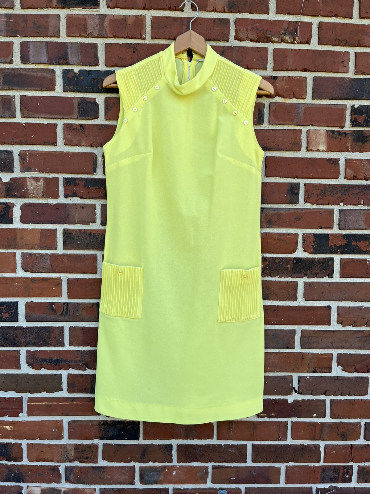 Vintage 1950s Yellow Shift Dress Rockabilly Pinup Mid-century Dress