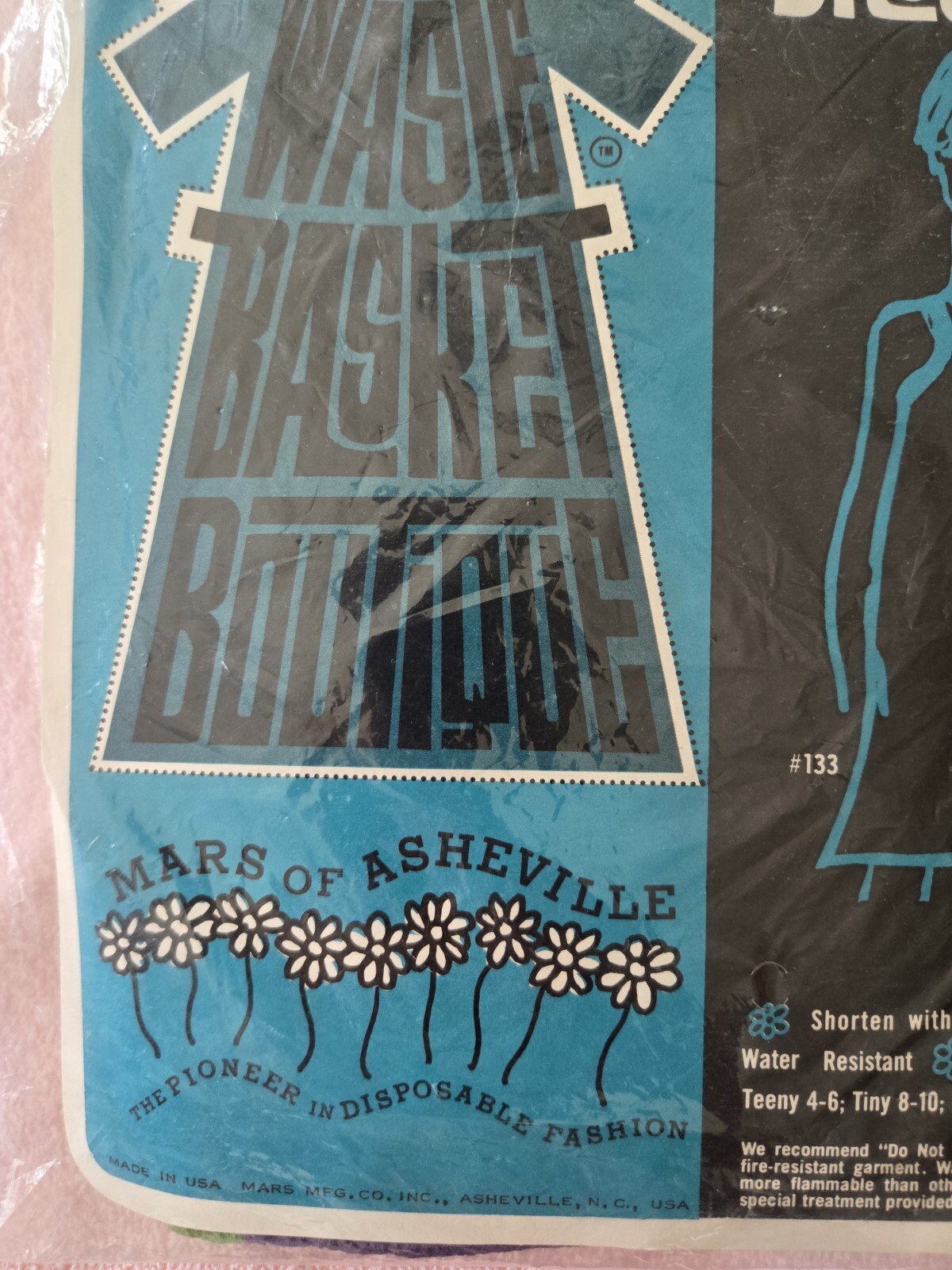 Vintage 1960’s Paper Halter Dress Waste Basket Boutique By Mars Of Asheville NC