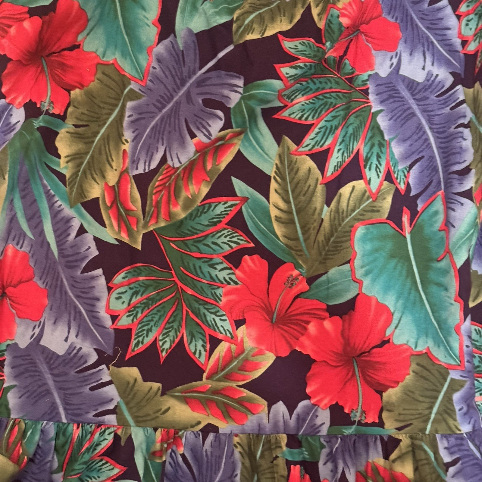 Vintage Hilo Hatties The Hawaiian Original Muumuu Floral Maxi Dress Womens XL