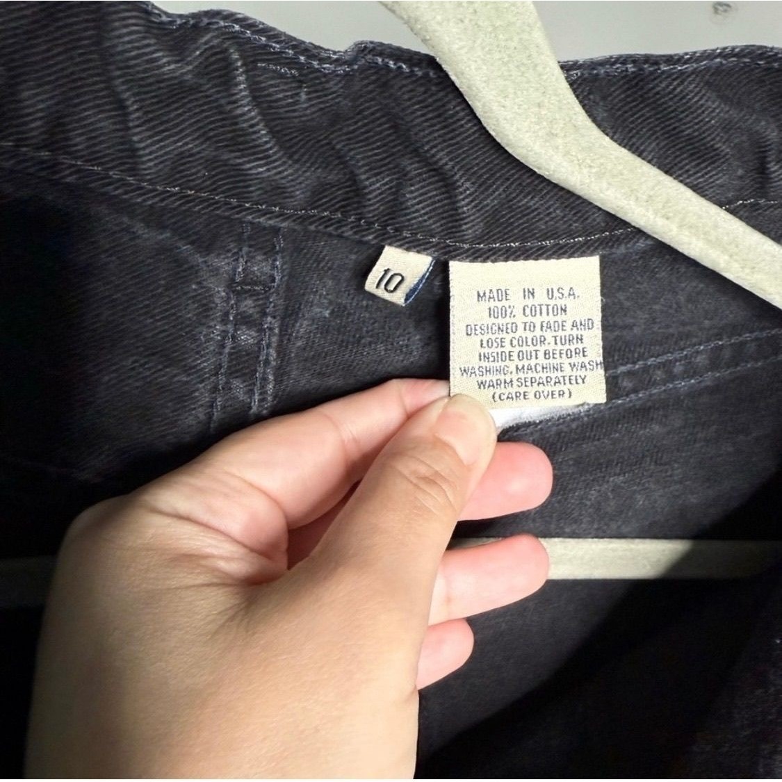 Vintage Calvin Klein Black Jeans 26×39 Size 10 Made in USA 100% Cotton 90s Y2K