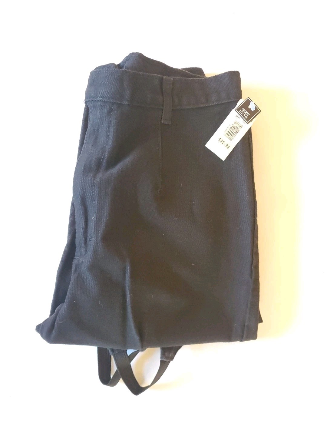 NWT VTG 1980s/90s DENIM REPUBLIC Black High Waist Stirrup Denim Jeans 15/16