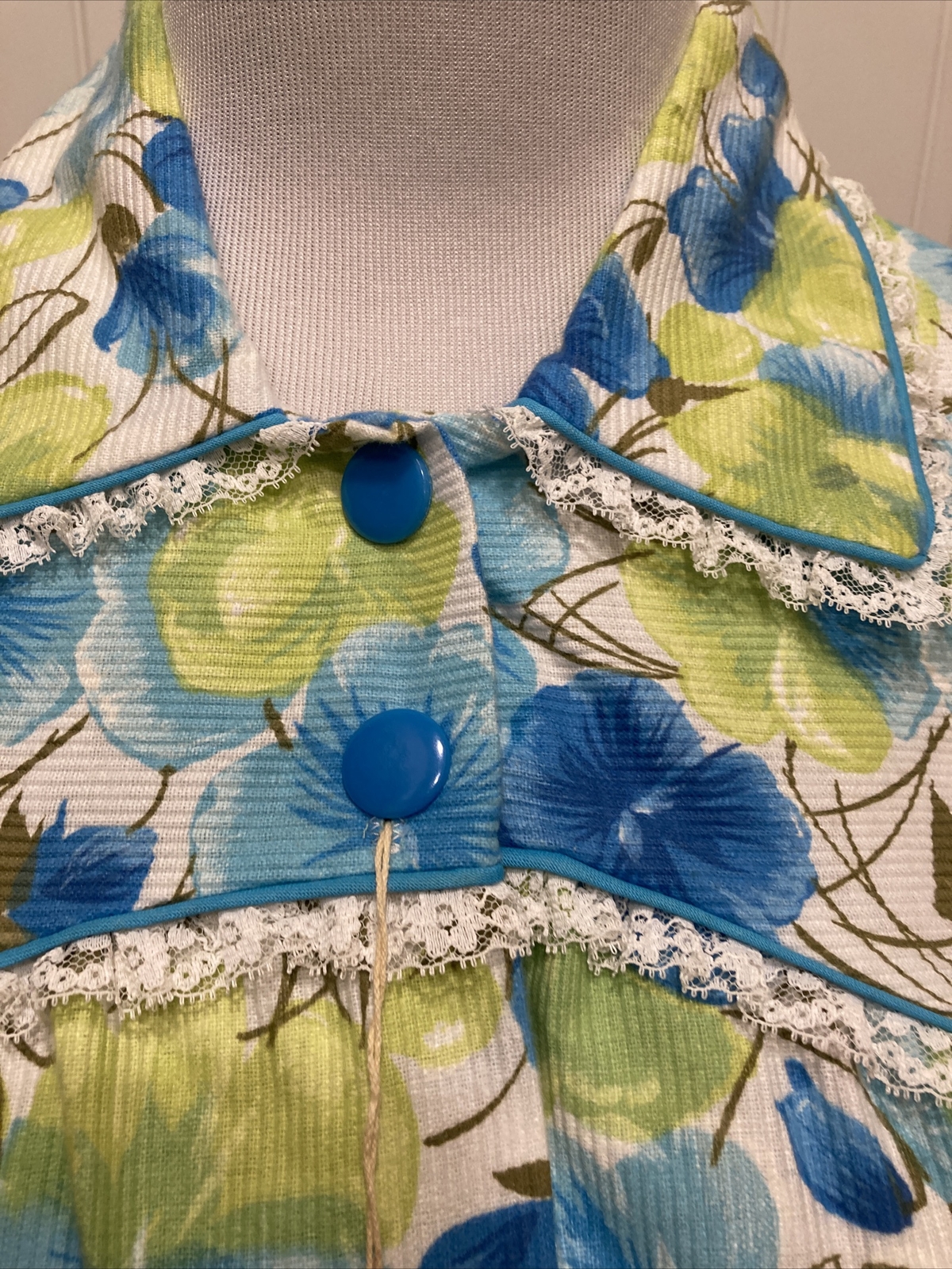 NWT Kickaway Corded Duster Blues/Greens See Measurements For Size Vintage