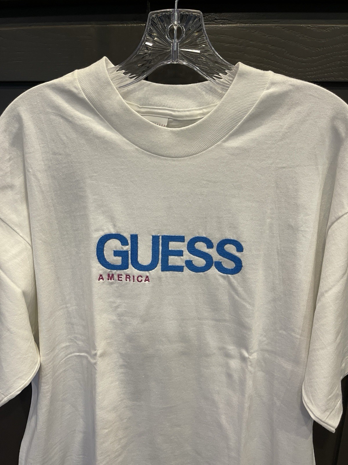 Vintage 90s Guess America Jeans Marciano T-Shirt Top White One Size Men Women