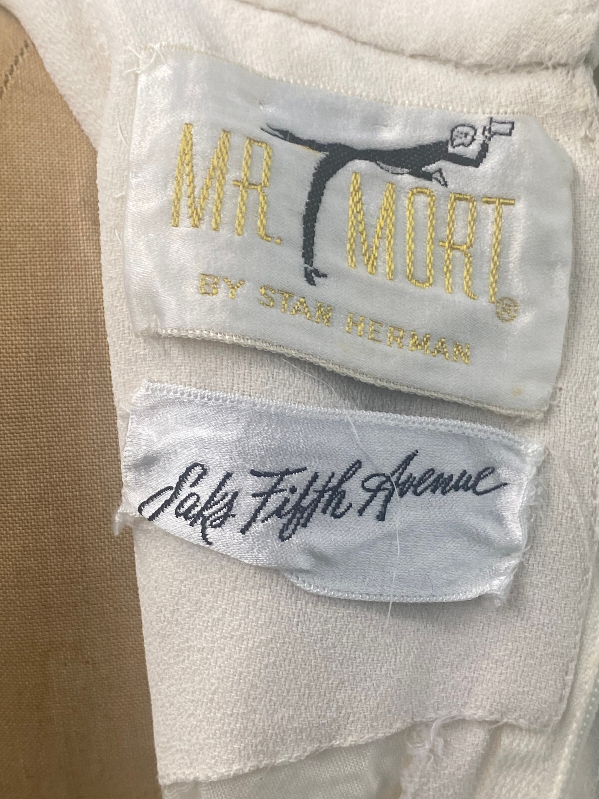 Vintage Mr Mort By Stan Herman Cream Sleeveless Maxi Dress NOS Small/ Med