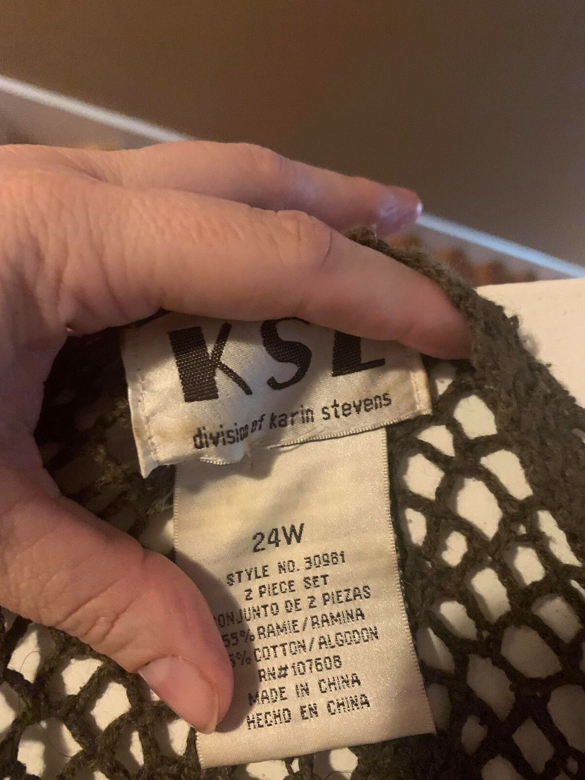 Women’s Plus Size 24W Vintage 90s KSL Karin Stevens Sweater