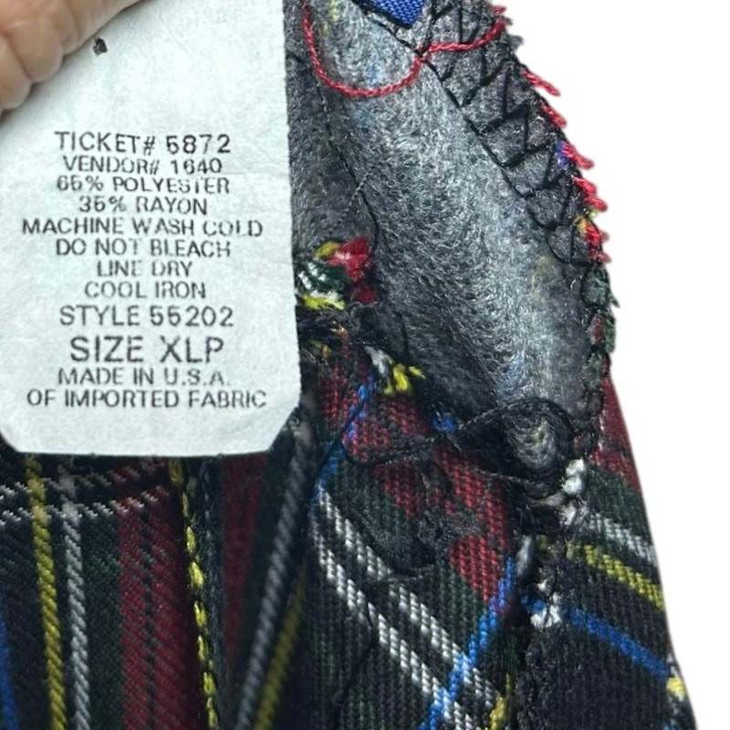 Willow Ridge Red Green Plaid Sleeveless Tartan Dress PXL Grunge Dark Academia