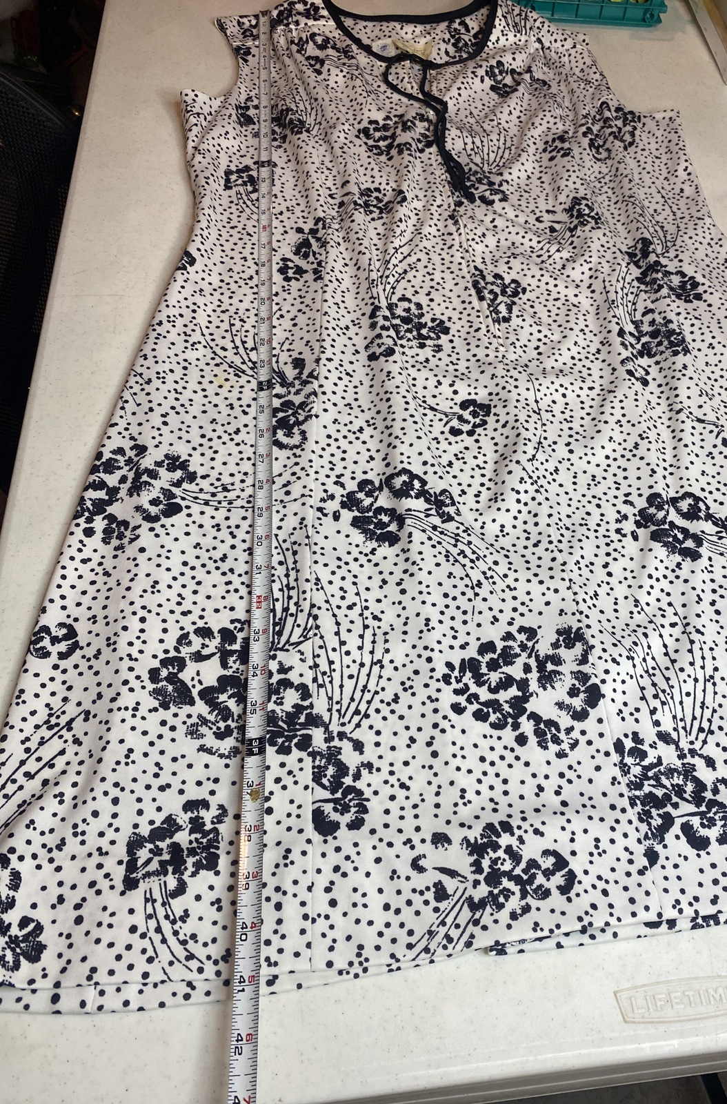 Vtg 1970s Dress Floral House Dress British Lady Union Label NWT Size 16 USA