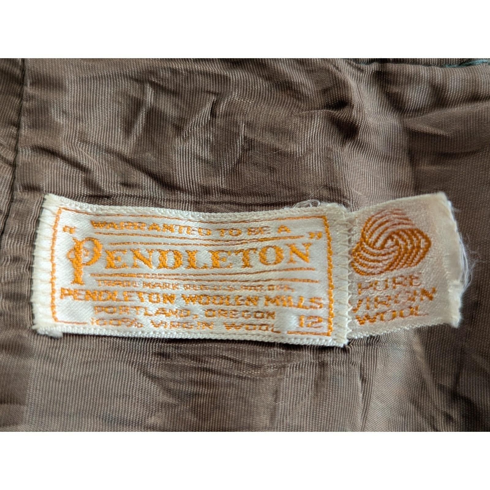 Vintage Pendleton Wool Skirt Grandma Librarian Lined 25″ Waist Twee Rockabilly