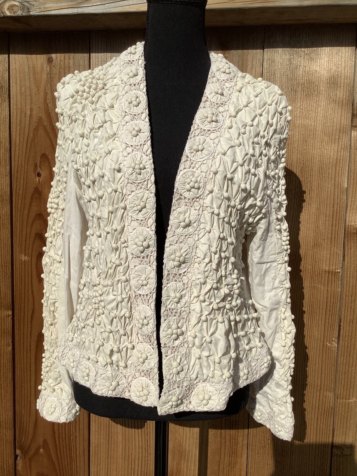 vtg lim’s crochet jacket medium