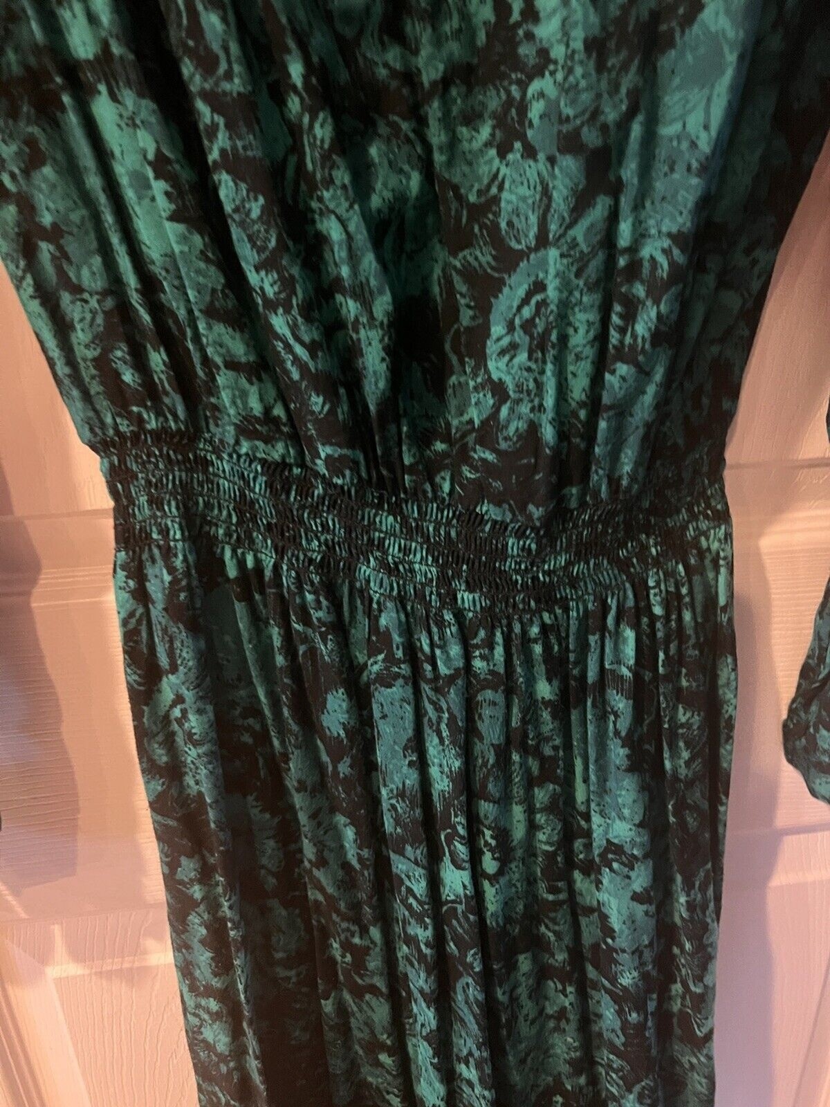 VIRGO II Dress Womens Sz 12 Shoulder Pads Flowy Whimsy dark romantic Vintage Y2K