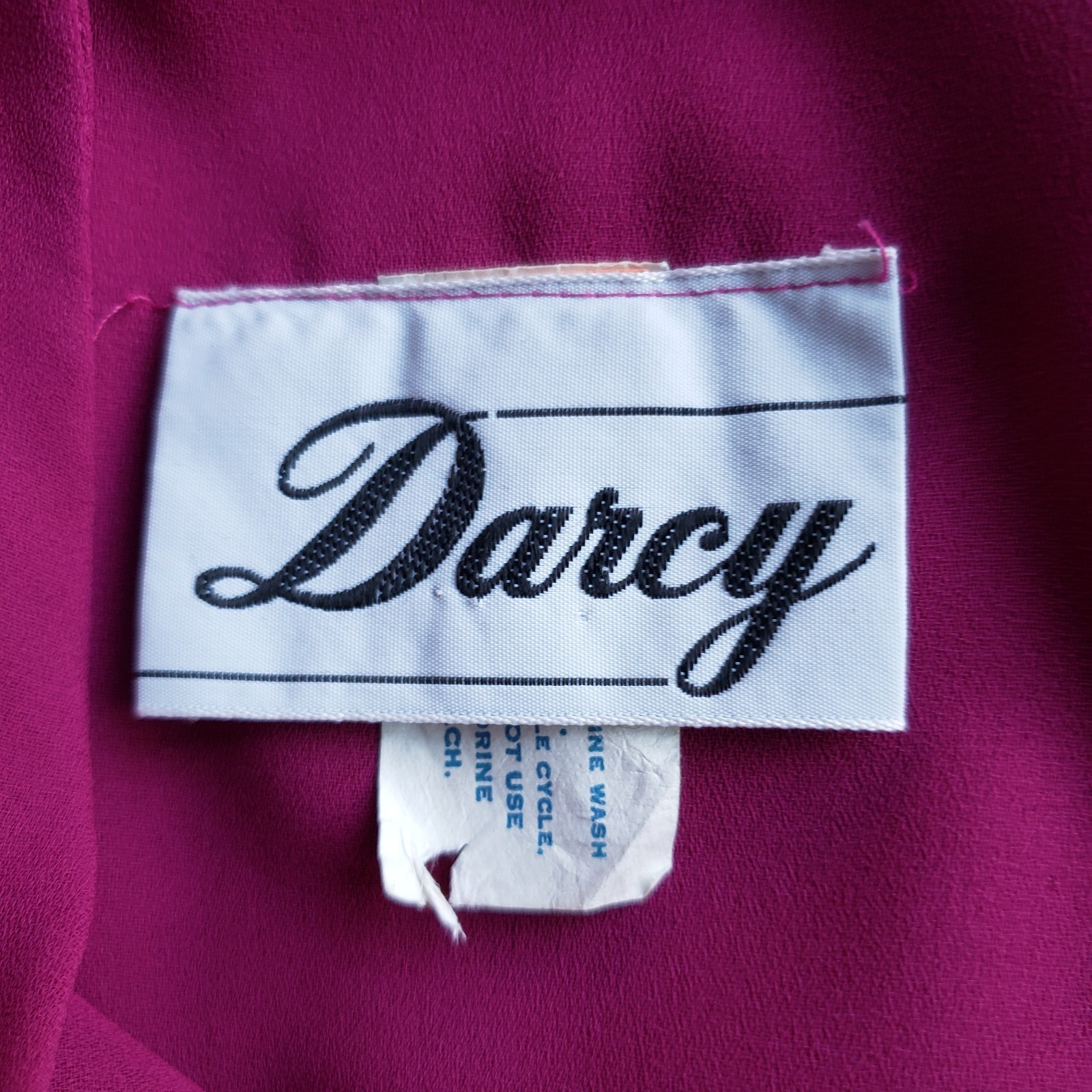 1980s Darcy Dress Modern Size 12 Magenta Draped Sheath Golden Girls Date Night