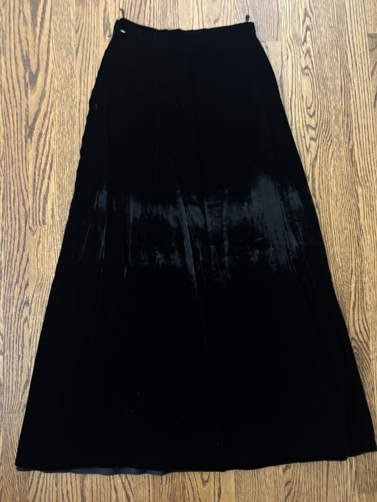 Vintage 1960’s 1970’s Malbe Originals Black Velvet Beaded Maxi Long Skirt 13