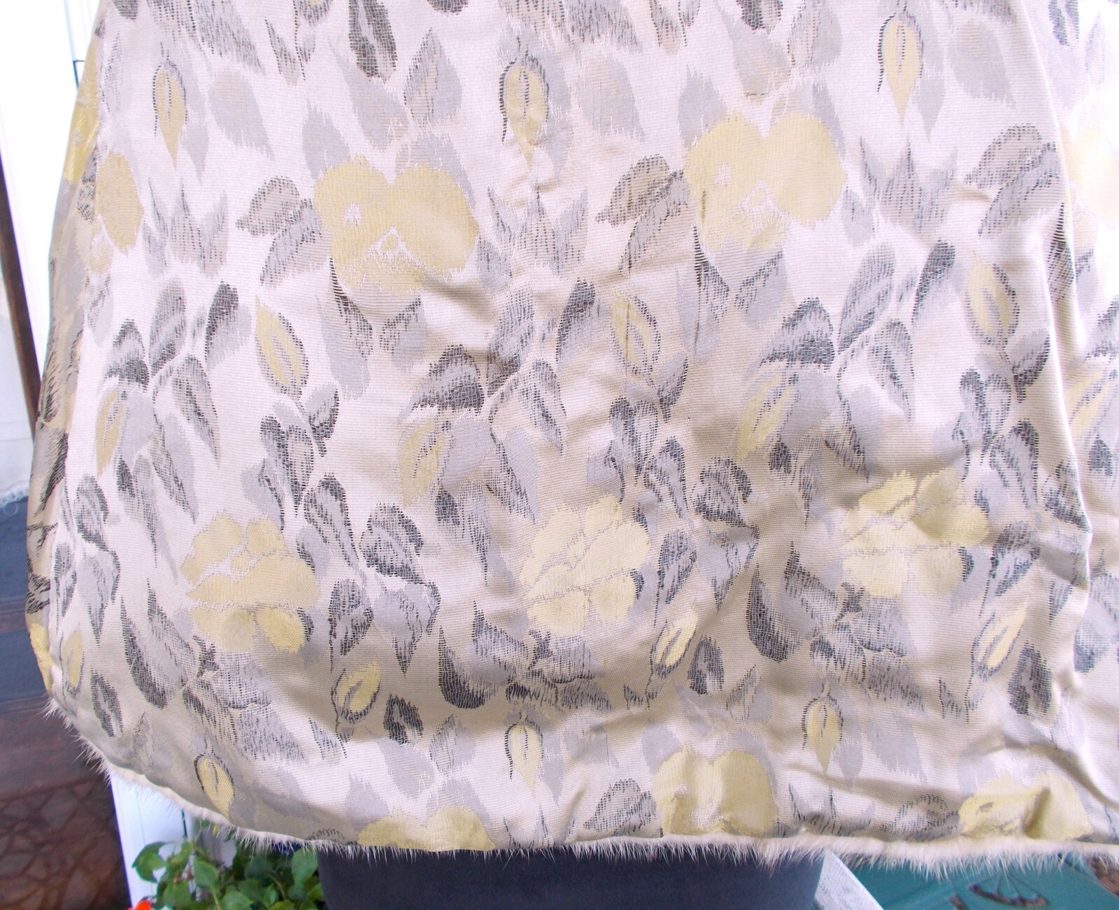 Vintage Light Champagne Honey Blonde Fur Mink Stole Cape With Wide Collar M-L