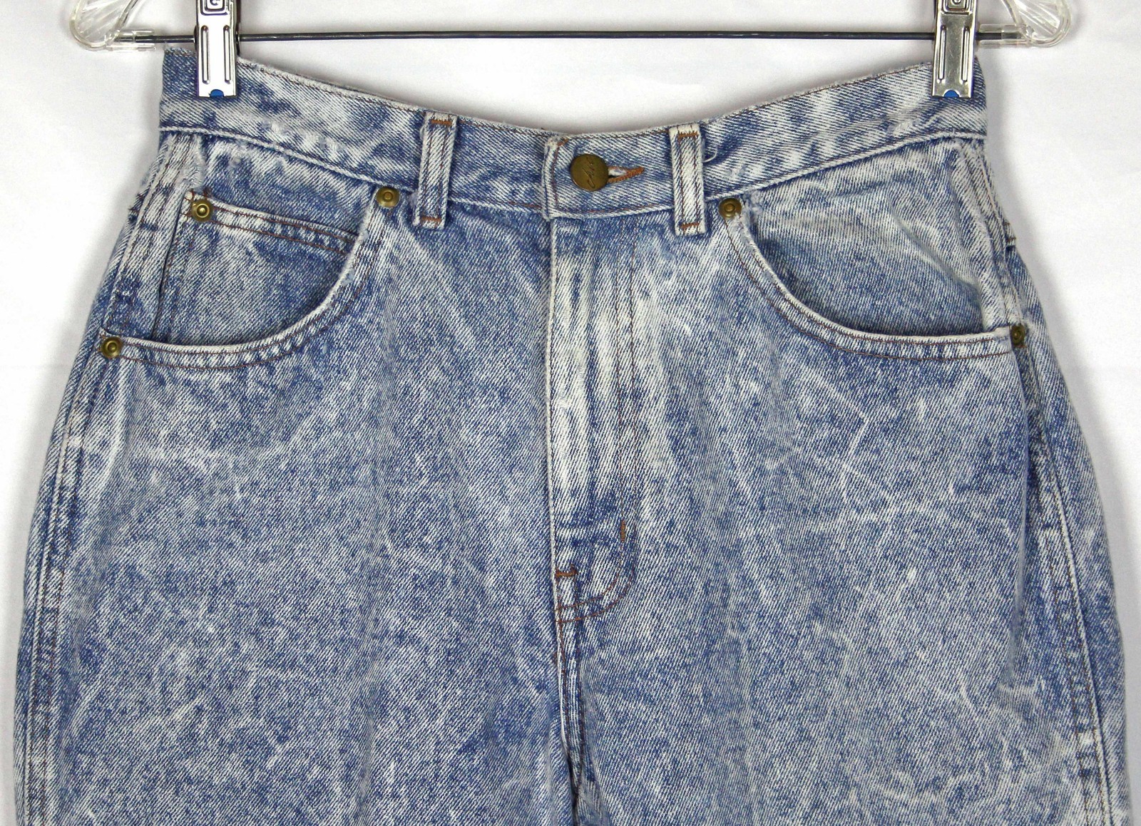 1980s Vintage Chic Baggy Mom Jeans Acid Wash Denim Tapered Leg High Waist 10 P