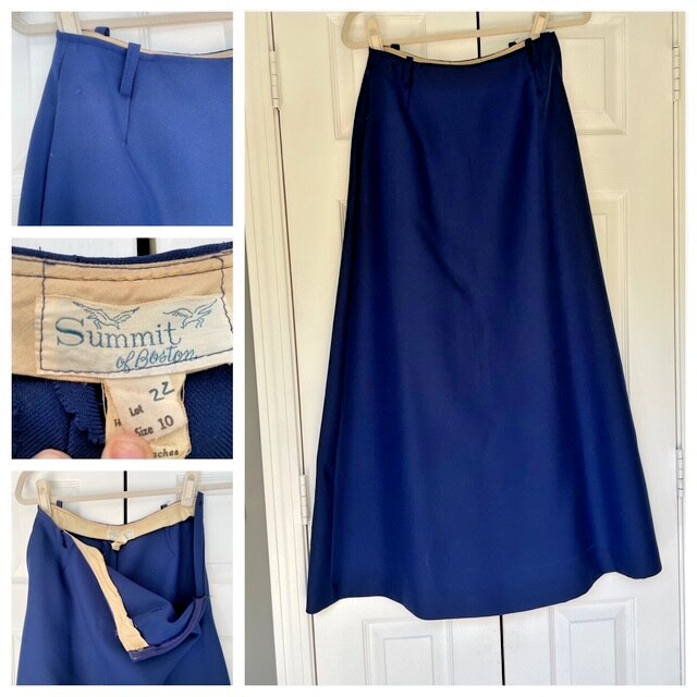 Classic Vintage Navy Blue Skirt By Summit Of Boston Women’s Size 10 1970’s