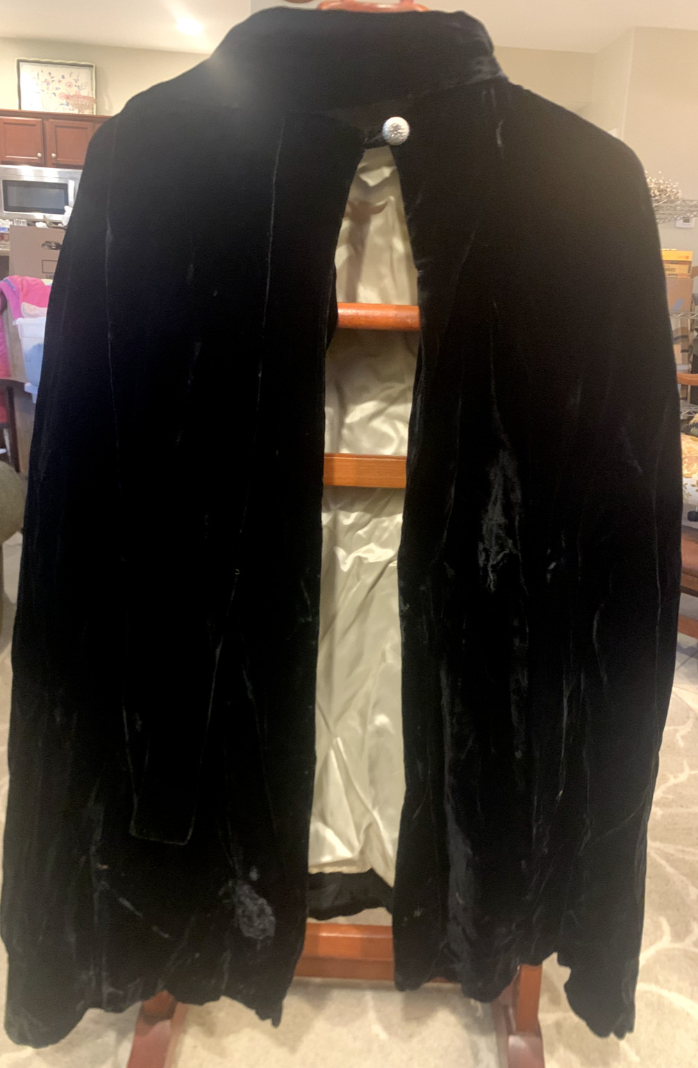 Vintage 30s/40s Black Velvet Matador Opera Cape
