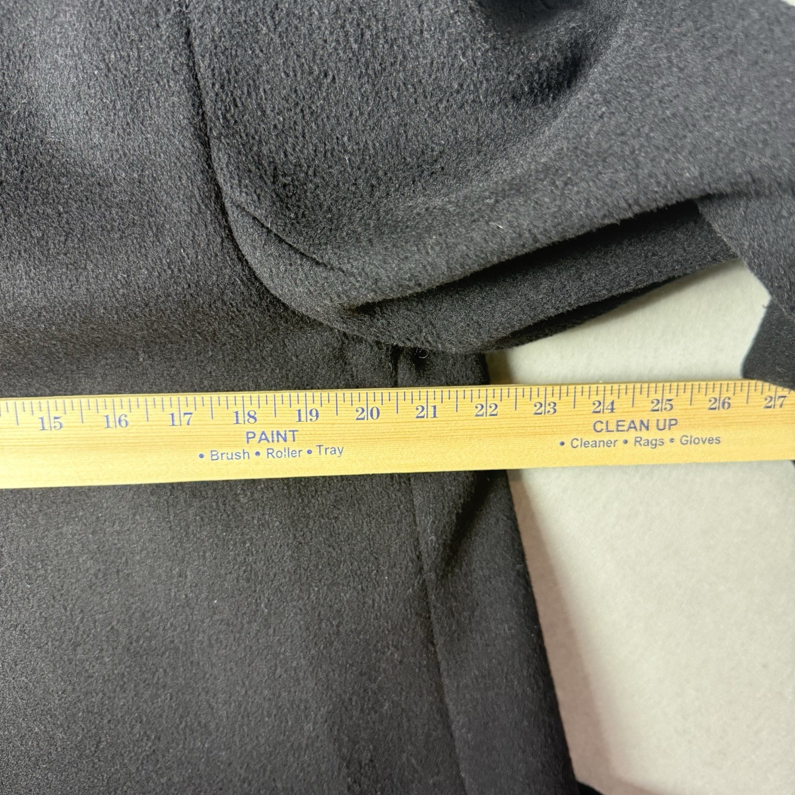 Vintage Braefair Full Length Black Cashmere Blend Trench Coat Union Made Womens