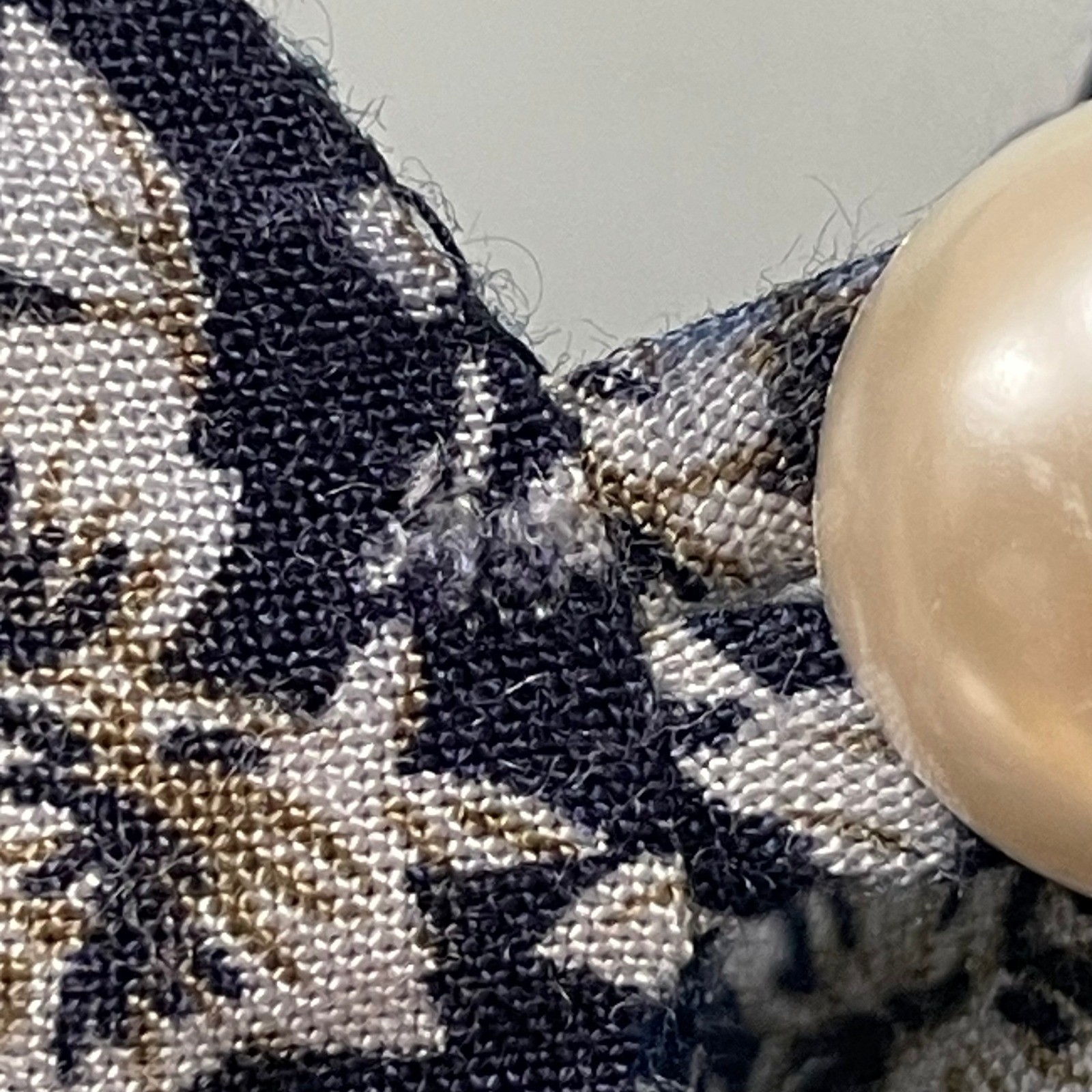 Vintage Paris Sport Club Dress Navy Floral Midi Faux Pearl Button Juniors Size 3