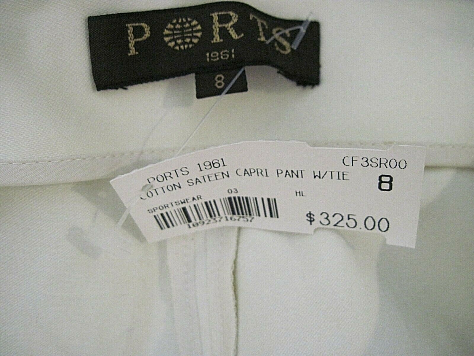 PORTS 1961 Vintage Light Cream Jacket Pants Suit Two Piece Set Size 10 and 8 NEW