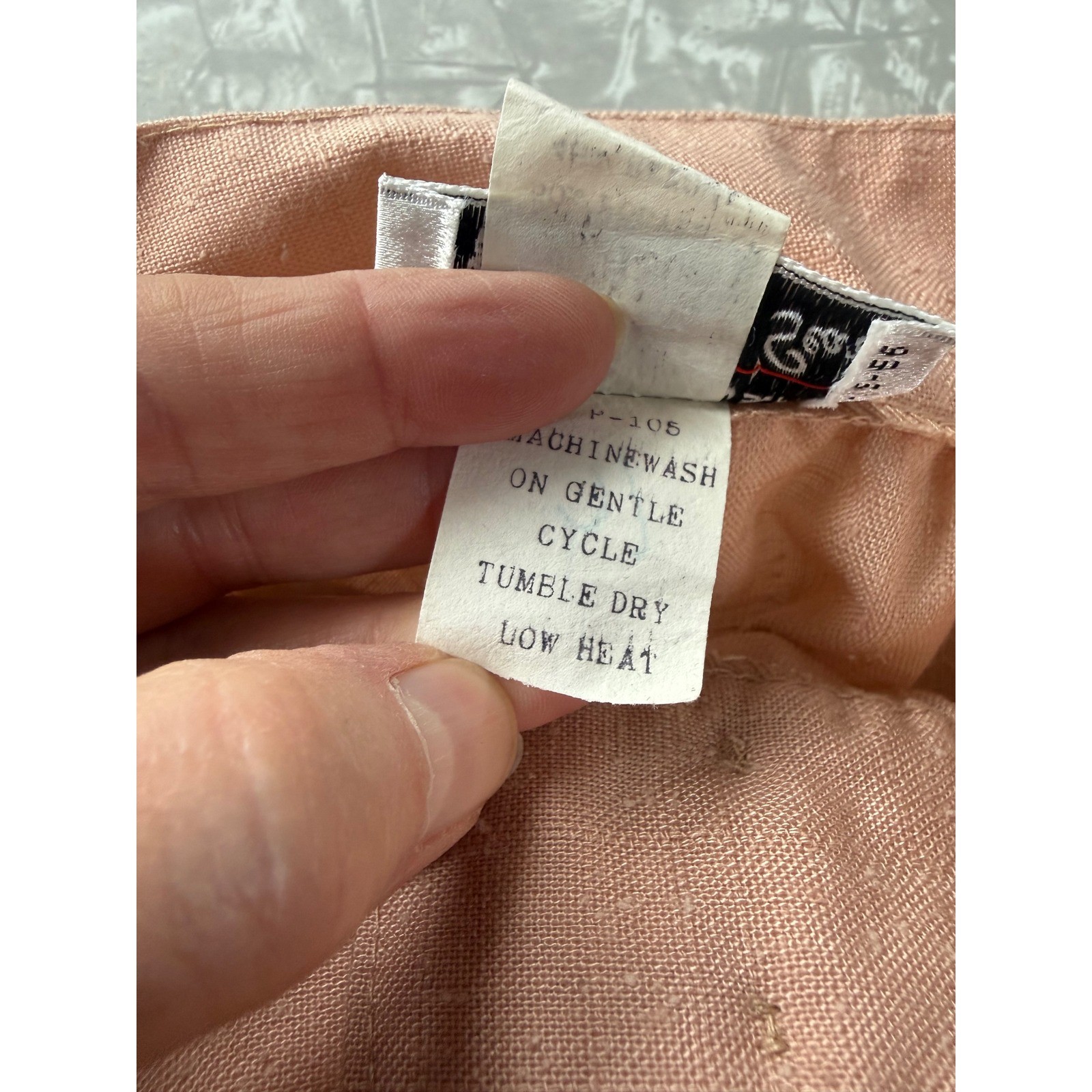 Vintage Sears Contemporary Corner Peach Pink Textured Lace Hem Skirt 70s 80s