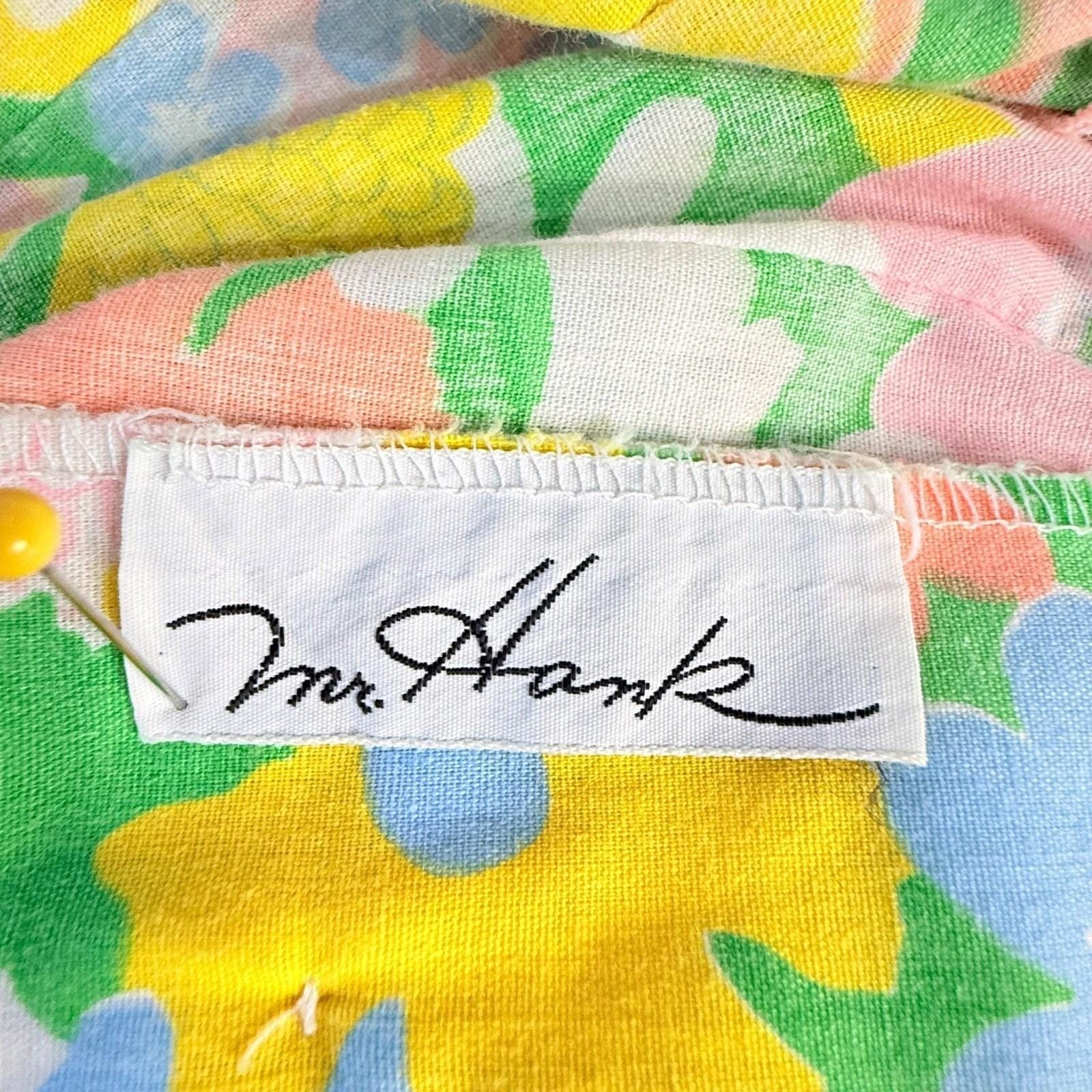 Vintage 70s 80s Mr Hank Womens Floral Midi Skirt Cottagecore Prairie Medium 30″