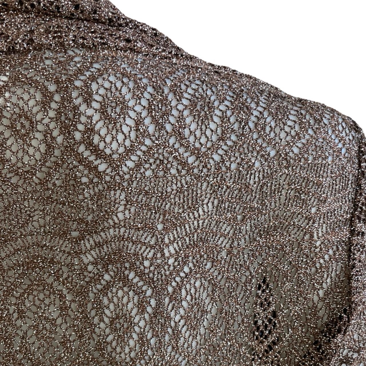 Vintage Metallic Lace Top Size Medium 1990s Joseph Ribkoff Shrug Blouse