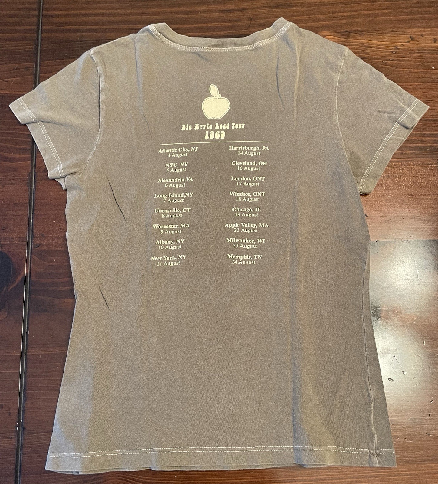 Vintage dELiA*s ‘Big Apple Road Tour’ T-Shirt – MEDIUM (Faded Brown) | Y2K