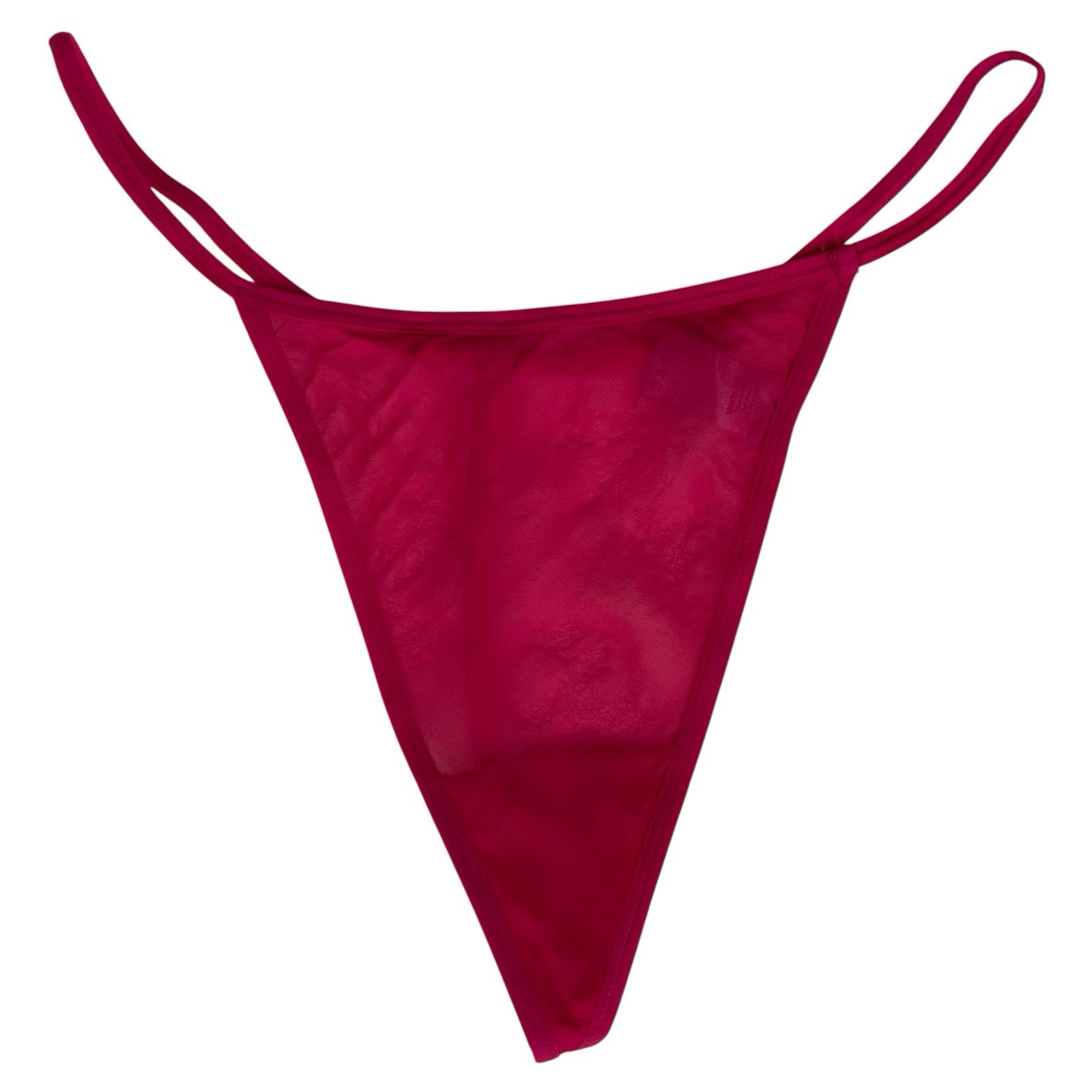 Y2K Victoria’s Secret Hot Pink Sheer Silk Thong String Bikini Panties G String