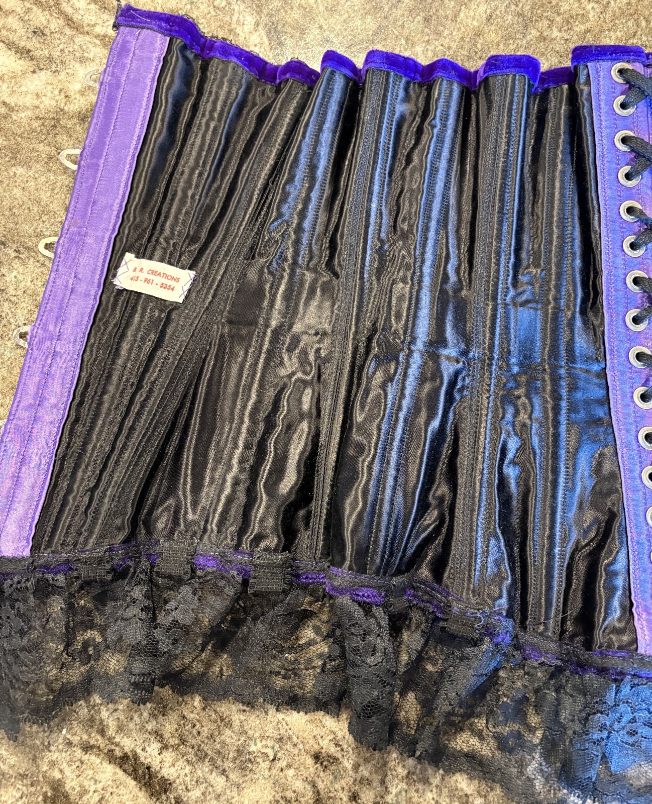 Rare vintage BR Creations custom made corset waist size 26 inch
