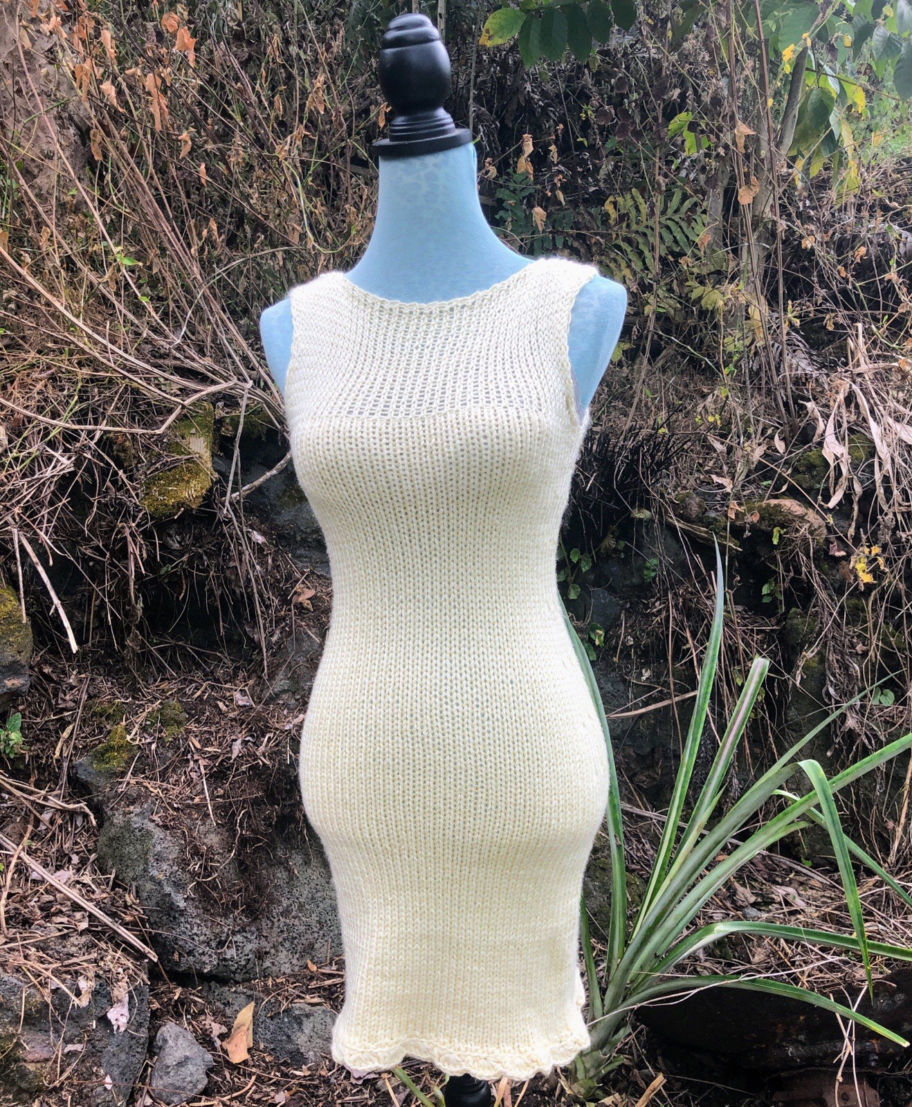 Vintage Hand Knitted Elegant Dress