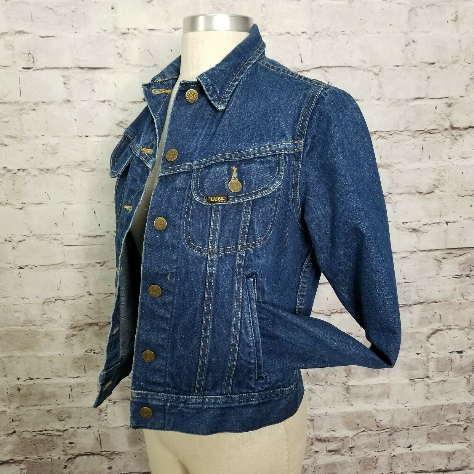 Vintage 70s 80s Lee Riders Denim Jacket Womens 5 XS S Ms Lee USA Trucker