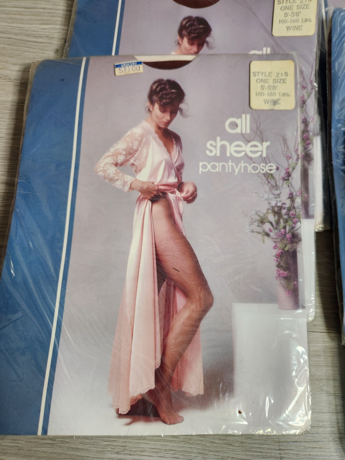 Lot of 6 Vintage Ultra Sheer Pantyhose Red Wine Color 100-160 LBS One Size 5′-8″