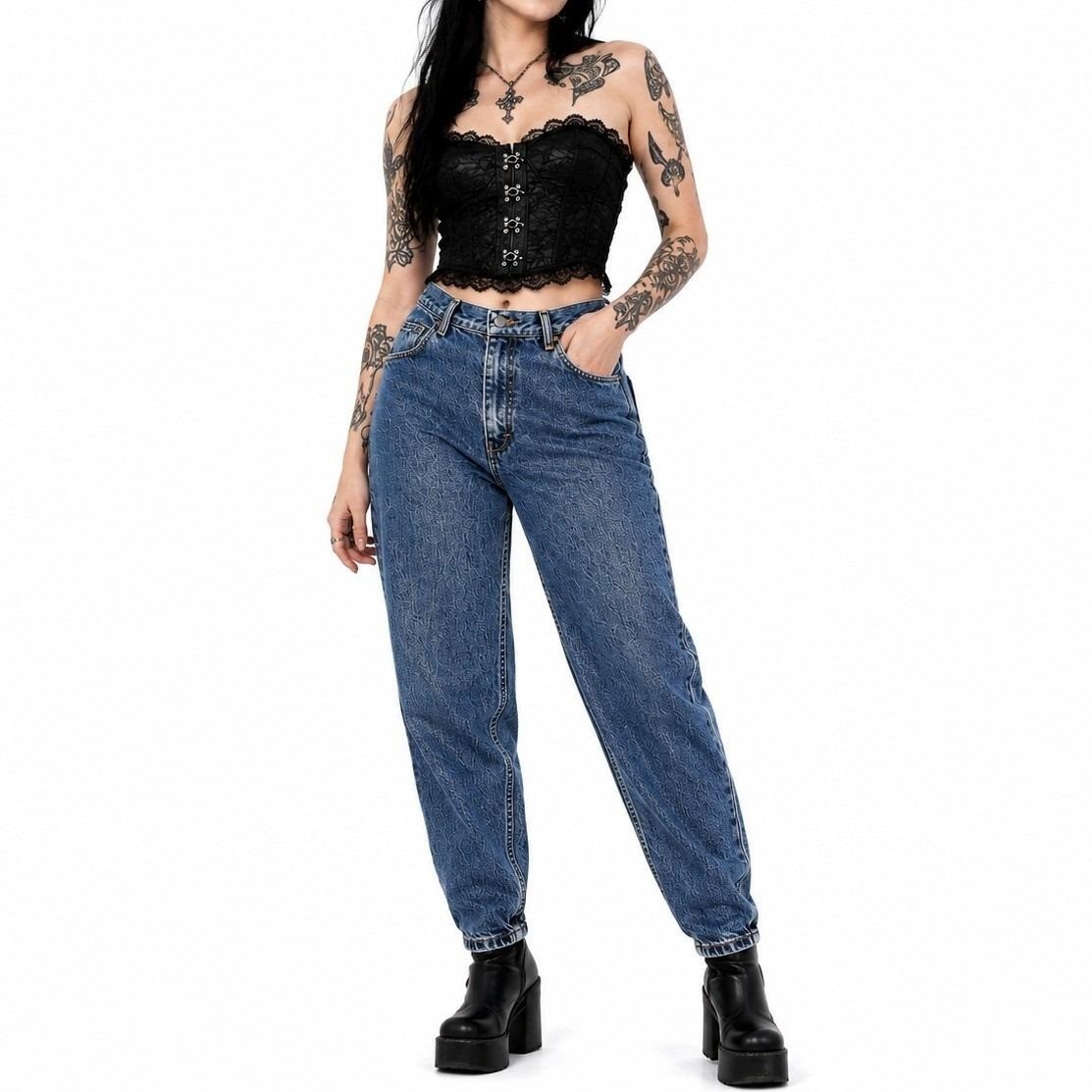 Vintage High Waist Lee Jeans Womens 12 High Rise Tapered Straight Leg Denim