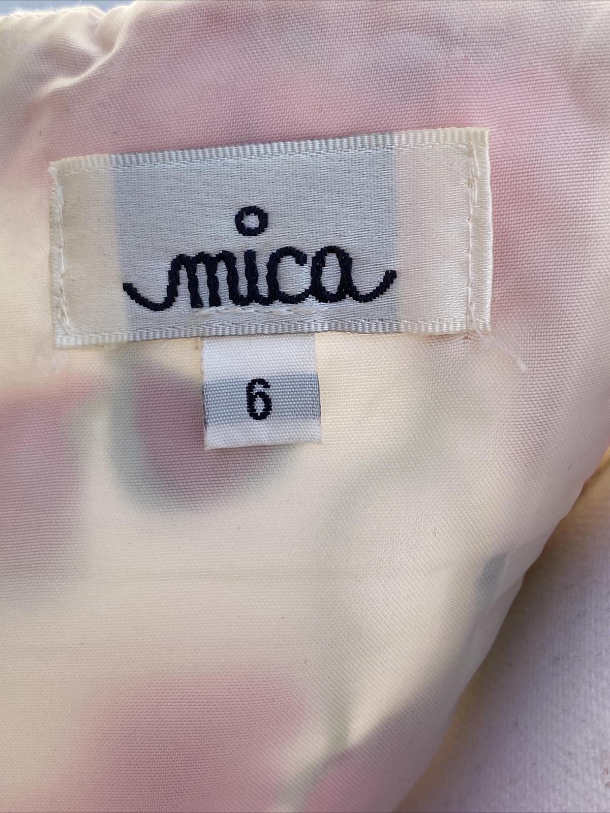 Mica Vintage Cotton Floral Dress 80s. Size 6.