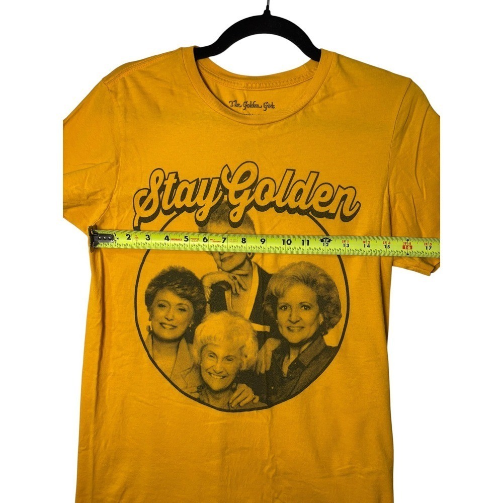 The Golden Girls Stay Golden Graphic T-Shirt Yellow Size Small ABC Studios