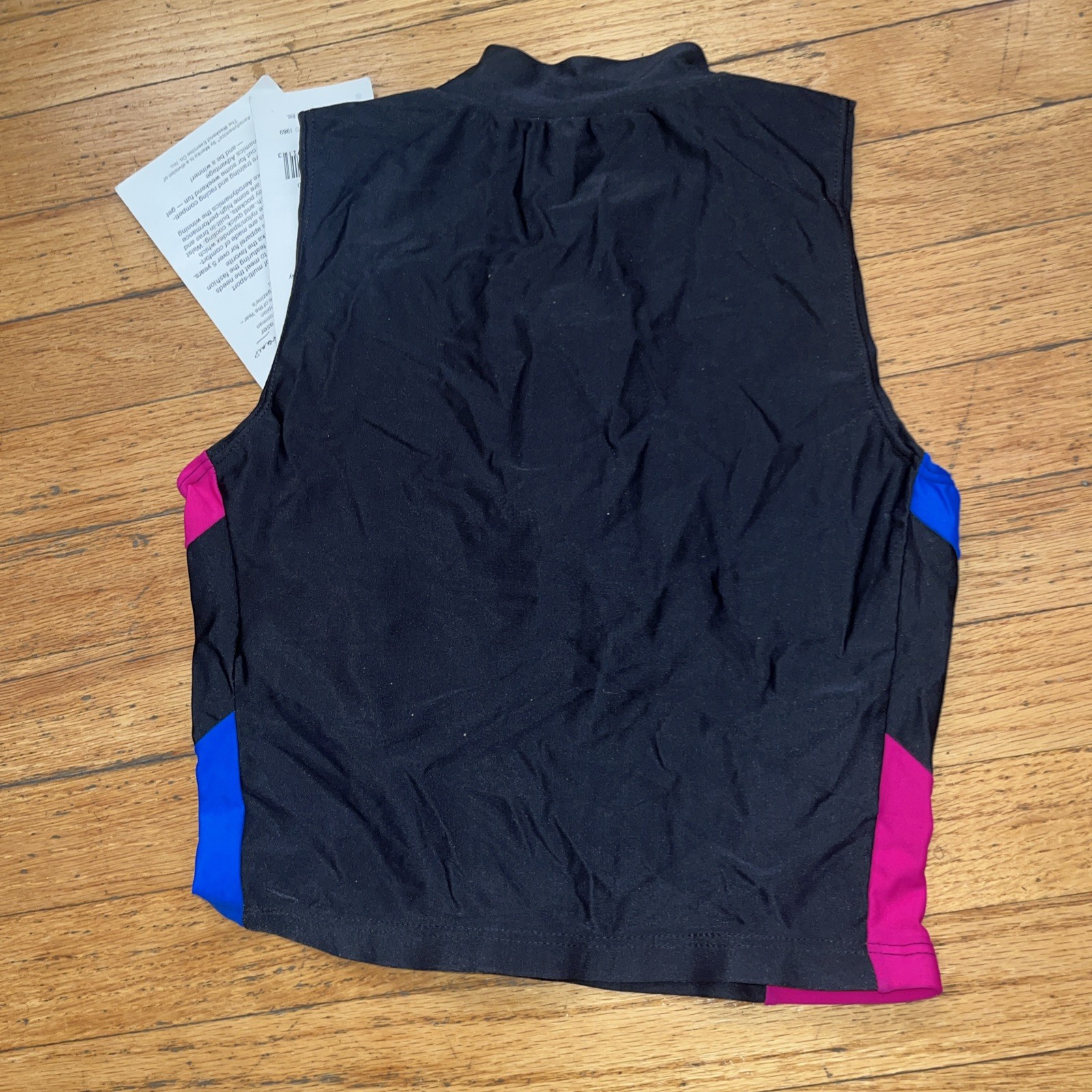Vintage Aerodynamics Marika 80s Dance Geometric exercise top medium