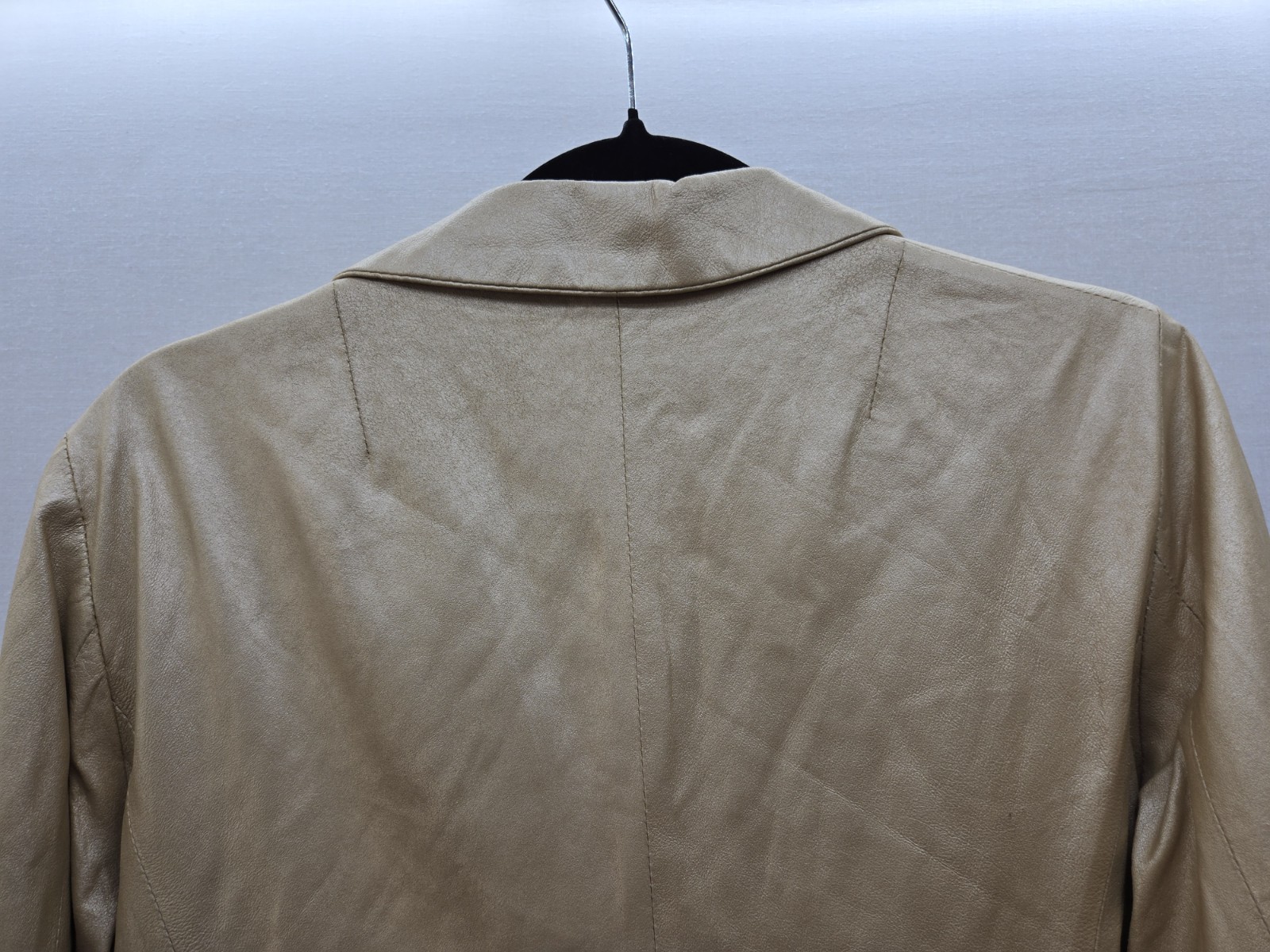 Vintage Remy Usa Leather Gold Jacket Beige Sz S Blazer Soft Womens