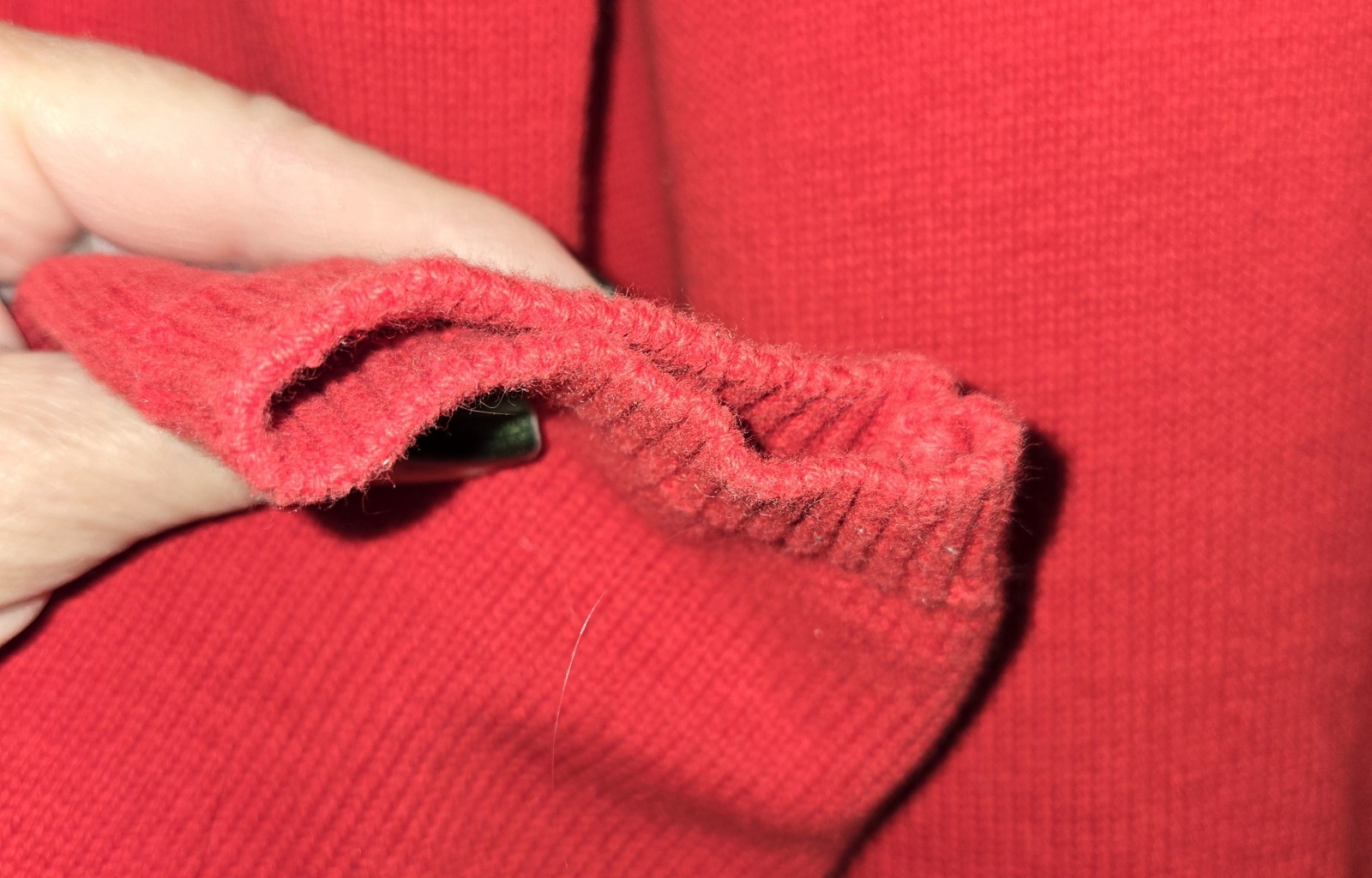 Women’s Vintage Top Stitch By Morning Sun Red Sweater W/ White Emb Tree Size MED