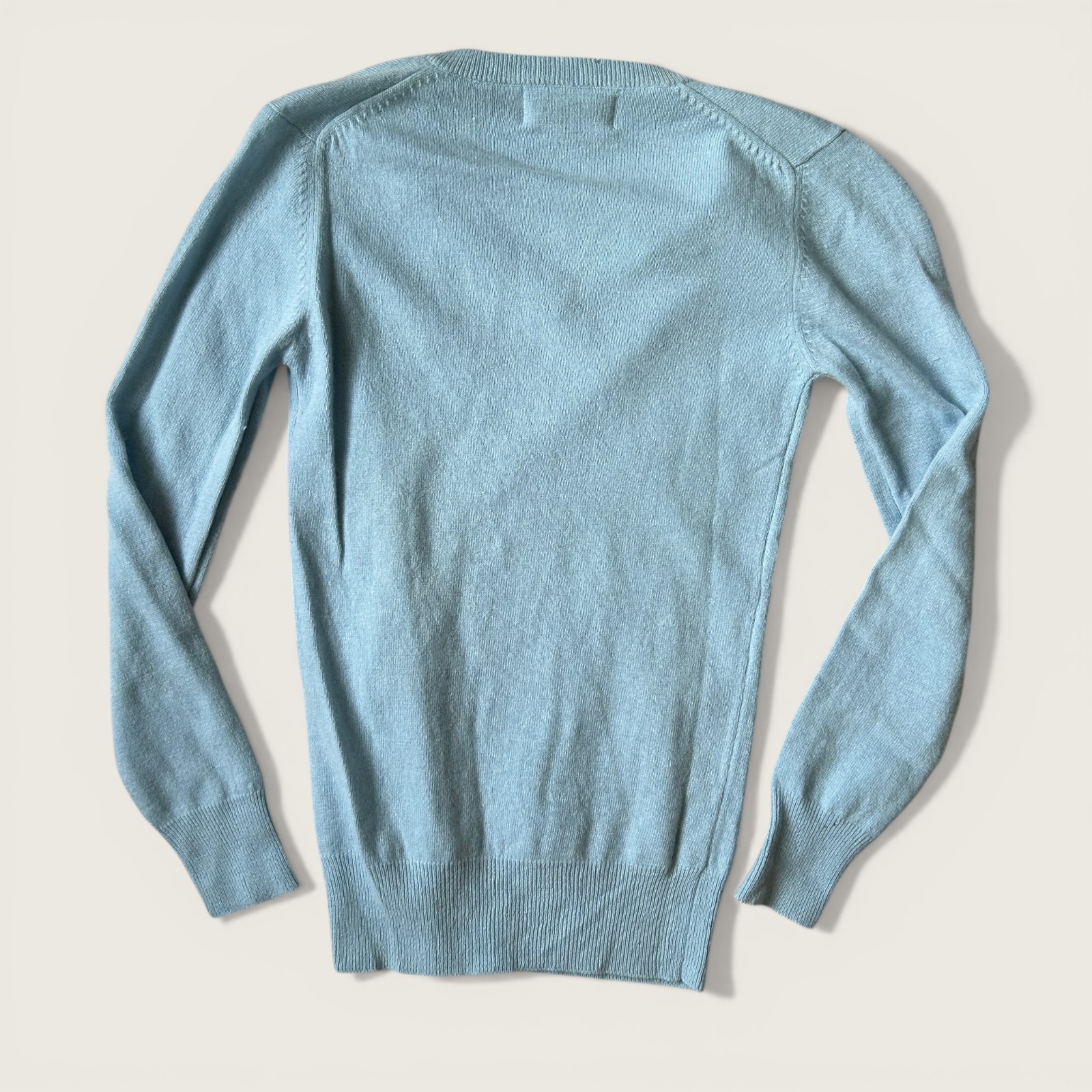 Vintage Cashmere Twin Set Cardigan + Sweater DBA by Theodore Blue Peach