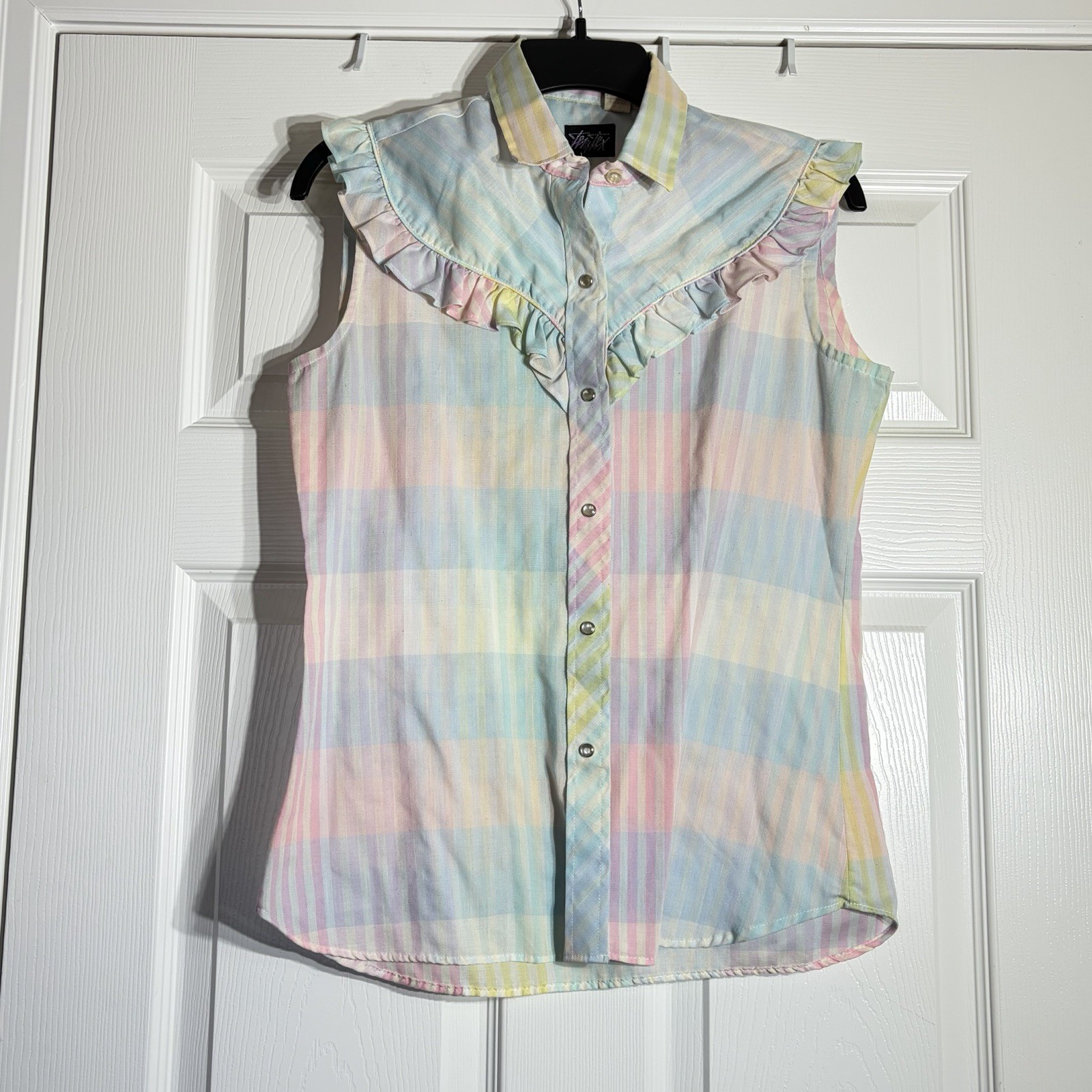 Vintage Pastel Pearl Snap Shirt 11/12