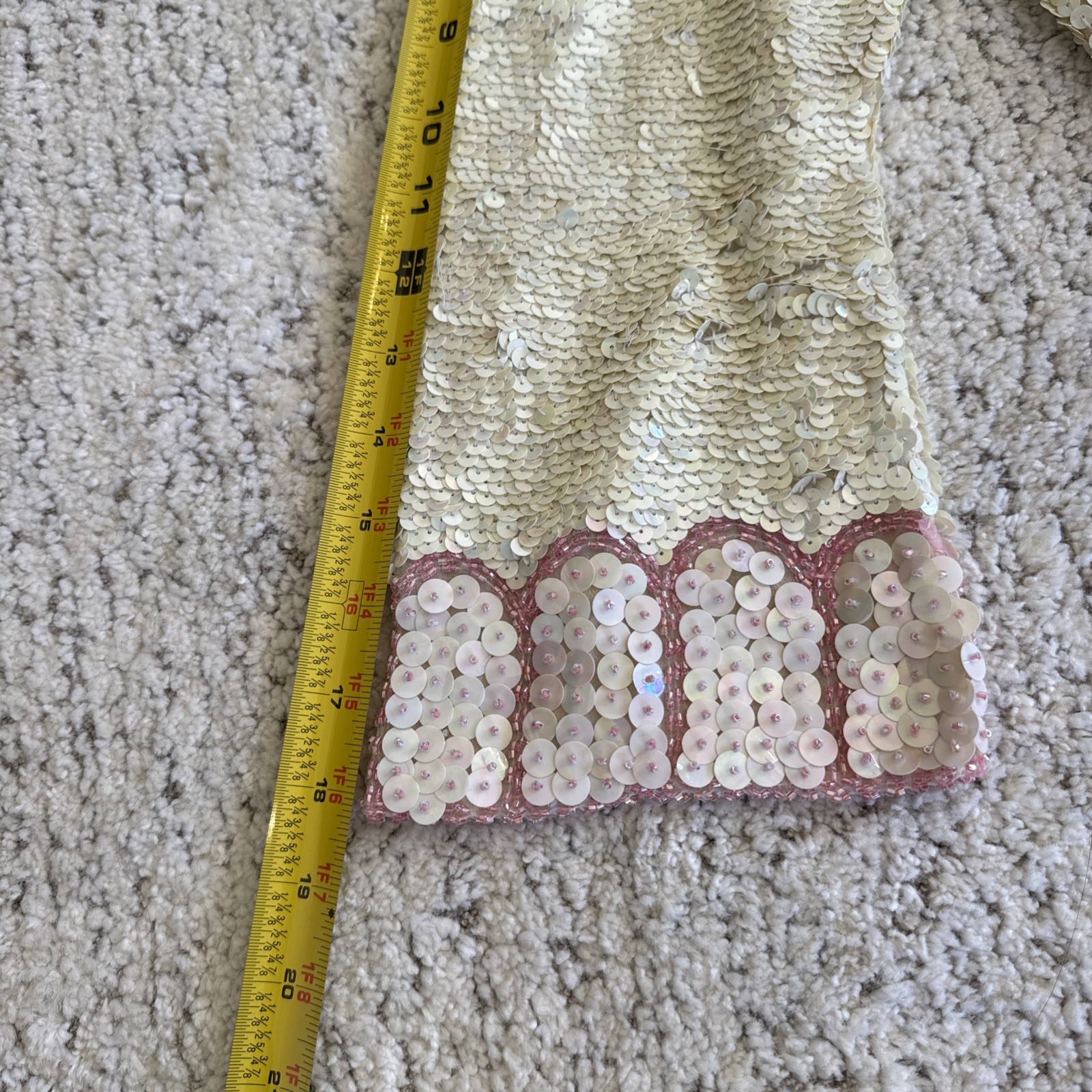 Vintage 80s Jenny Lewis London 100% Silk Sequin Dress Art Deco Handkerchief Hem
