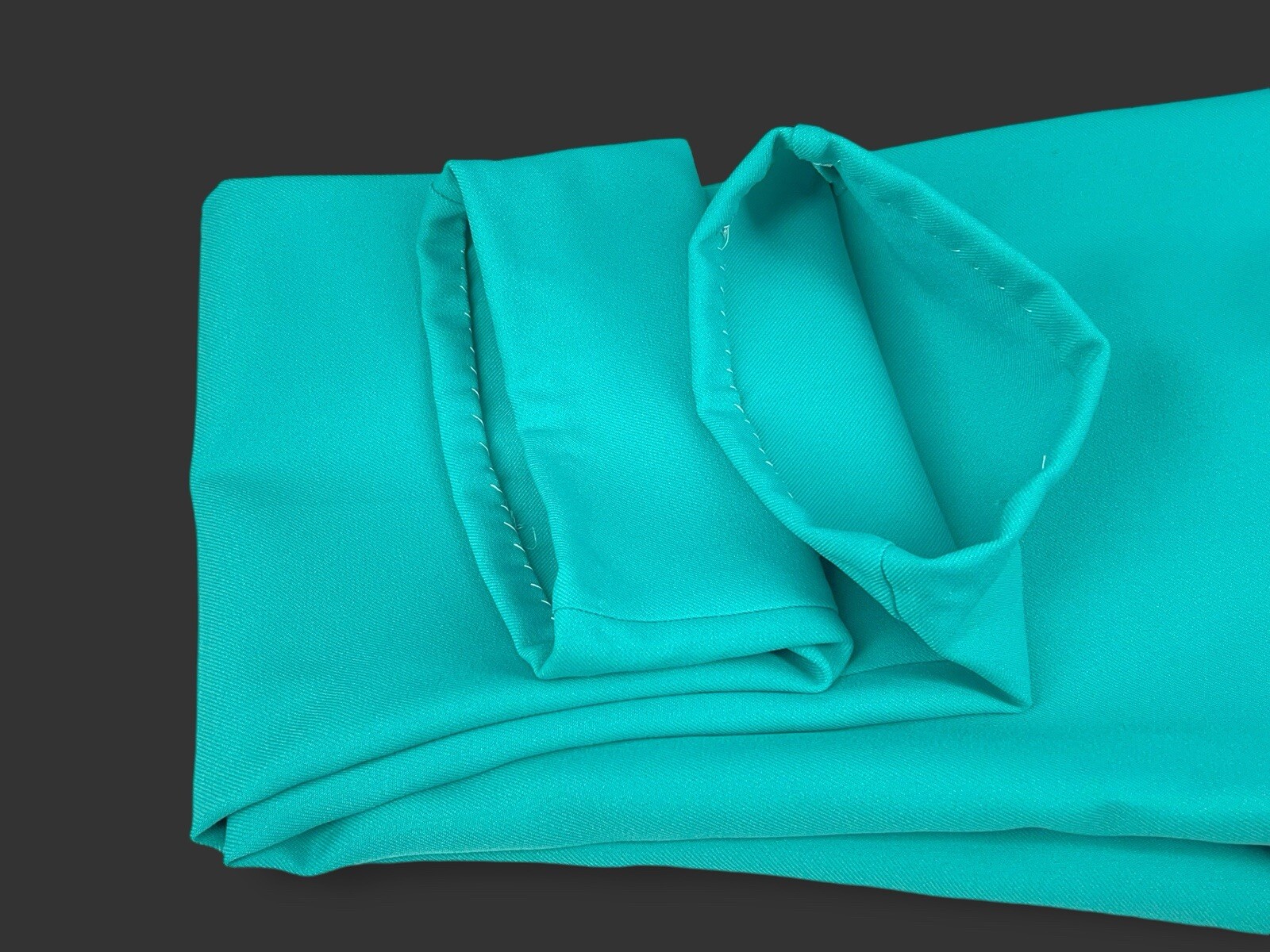 Vintage 70s Womens Wide Leg Pants Teal Dreamin’ Disco Pants L/Xl