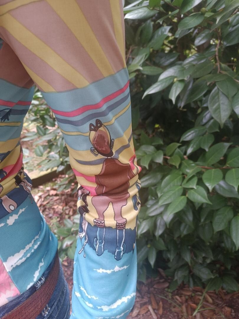 vintage 70s women polyester SULTRA Faun In The Woods shirt size med psychedelic