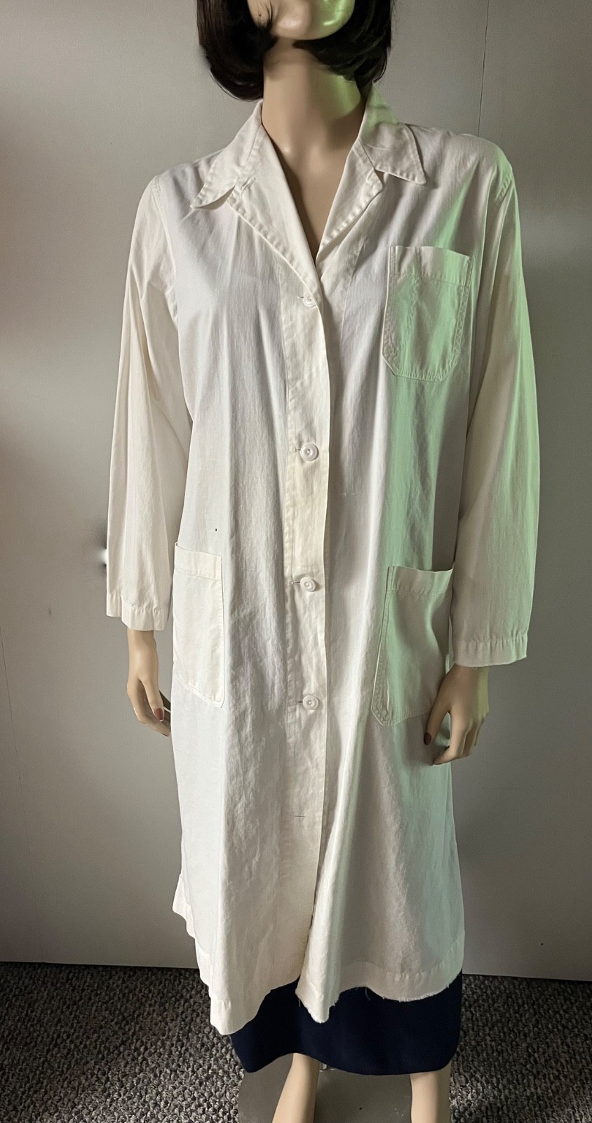 Vintage Western Costume Co. Angelica White Cotton Lab Coat Jacket Bust 36-38